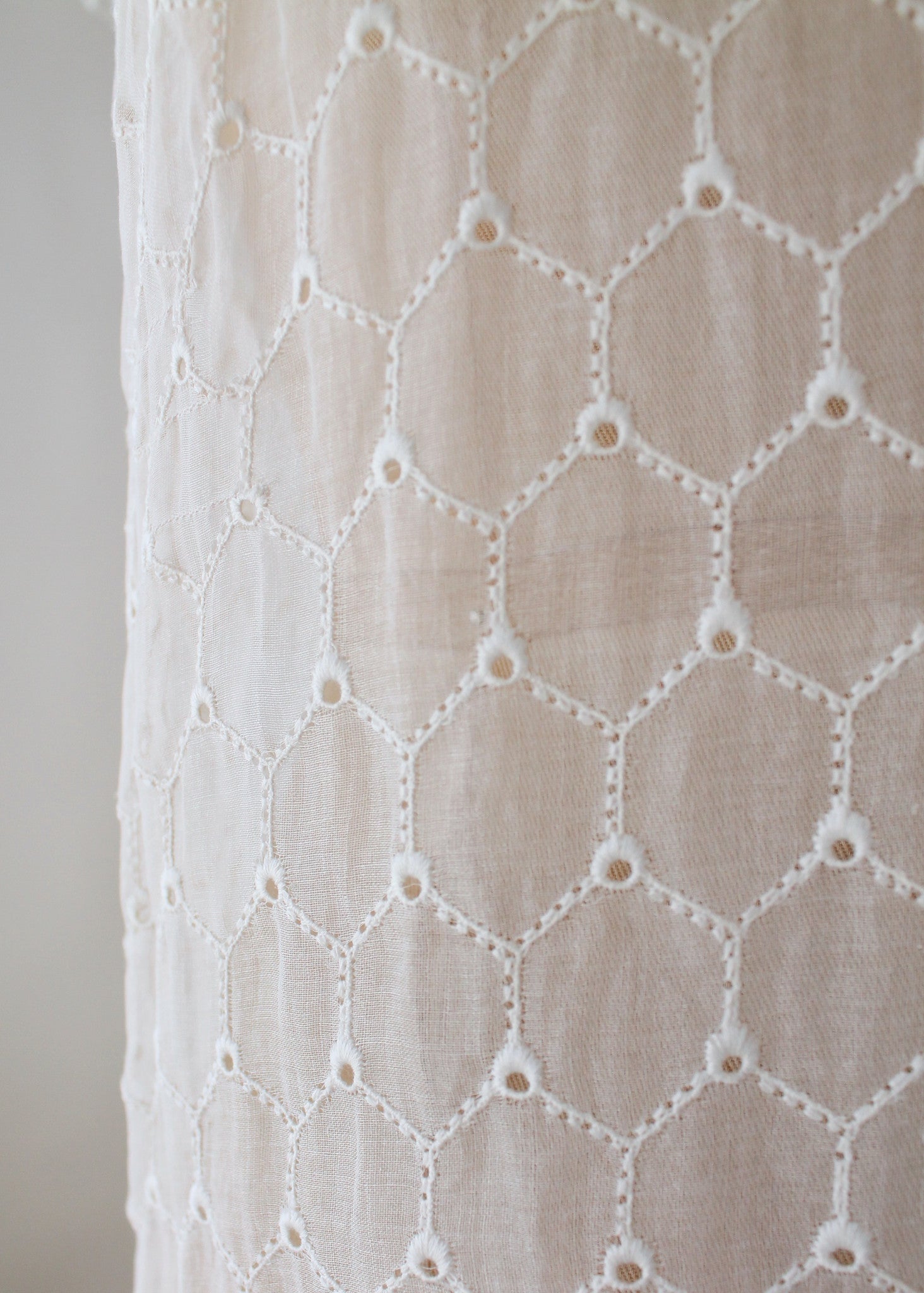 Vintage 1930s White Organdy Honeycomb Party Dress