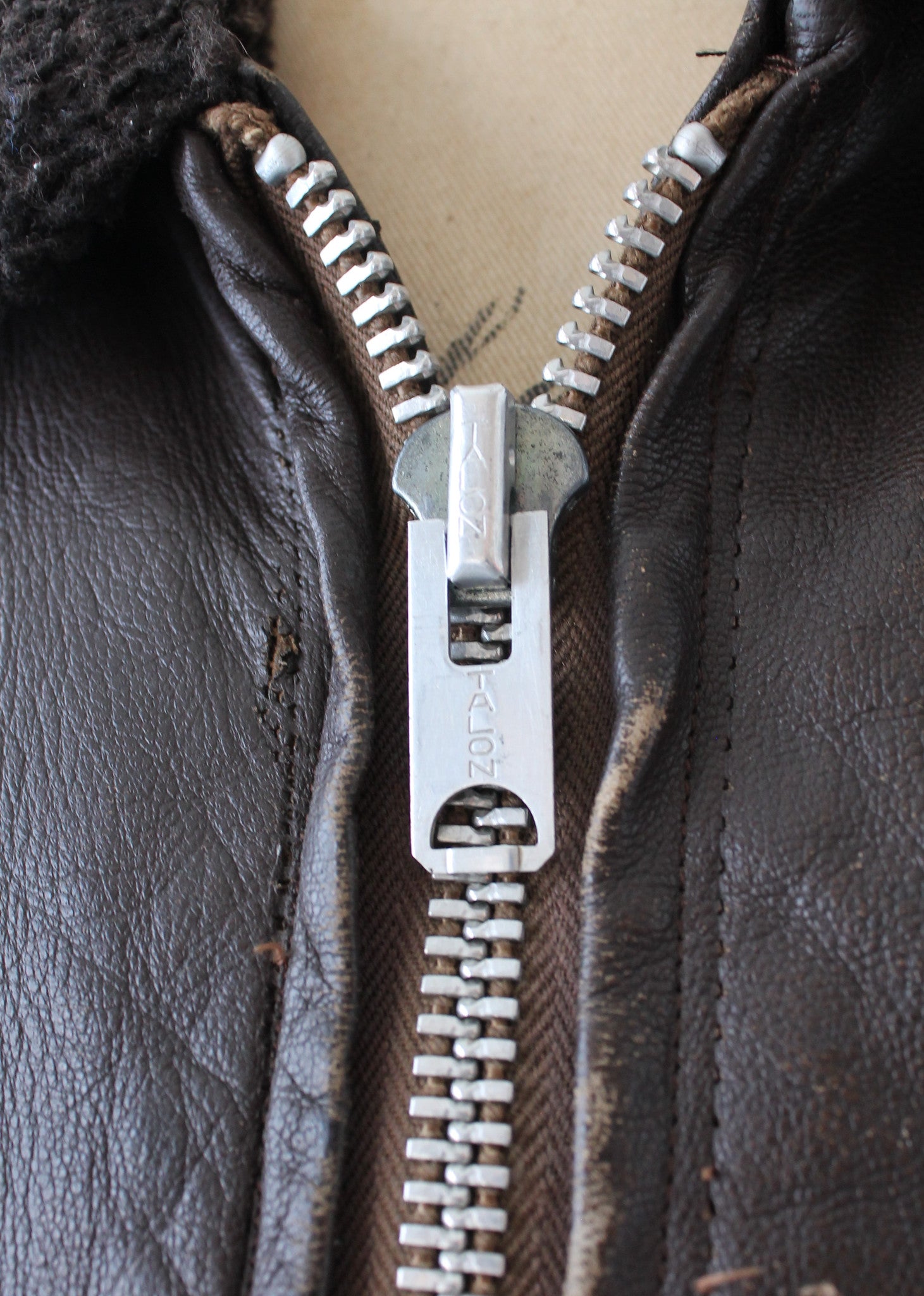 Vintage 1950s USN Leather Flight Jacket
