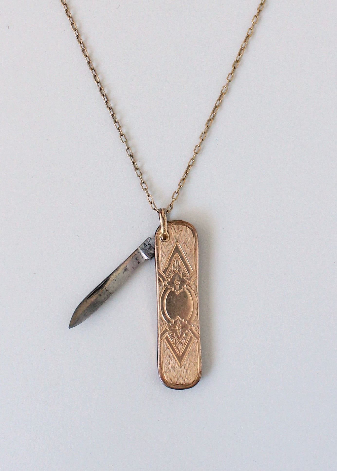 Vintage 1920s Gold Filled Knife Necklace