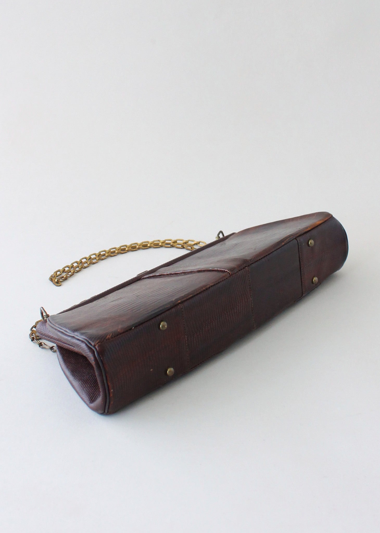 Vintage 1950s Lizard Purse with a Cross Body Chain