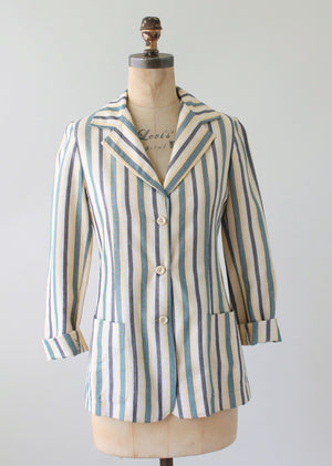 Vintage 1960s French Striped Jacket