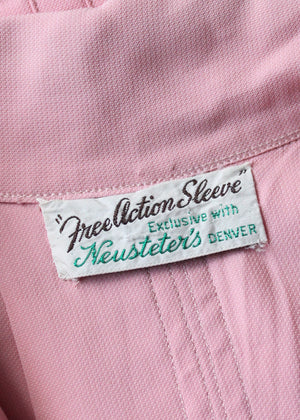 Vintage 1940s Pink Rayon Sportswear Dress