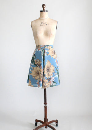 Vintage 1980s Fall Floral Skirt