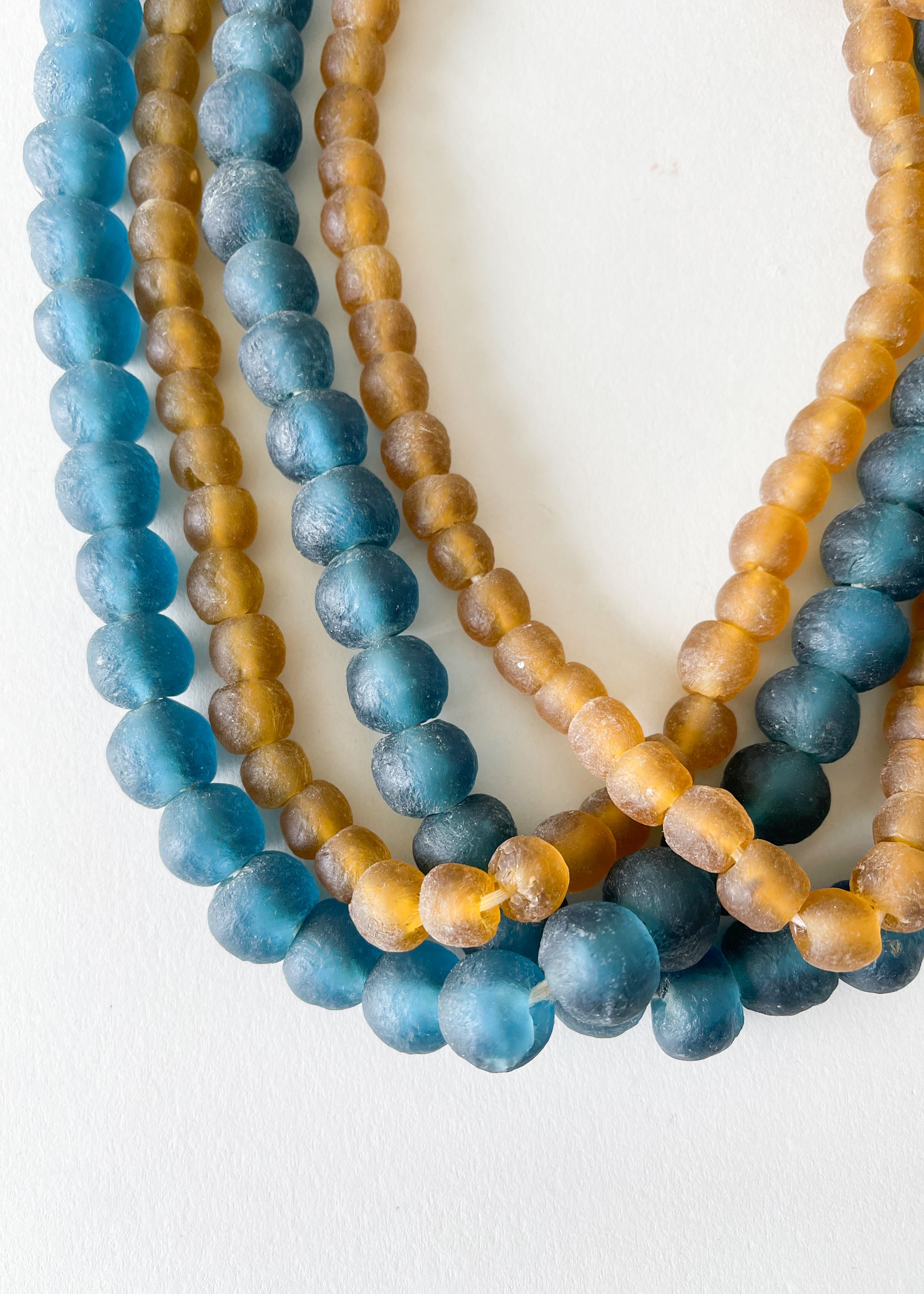 Vintage African Recycled Glass Beaded Necklace
