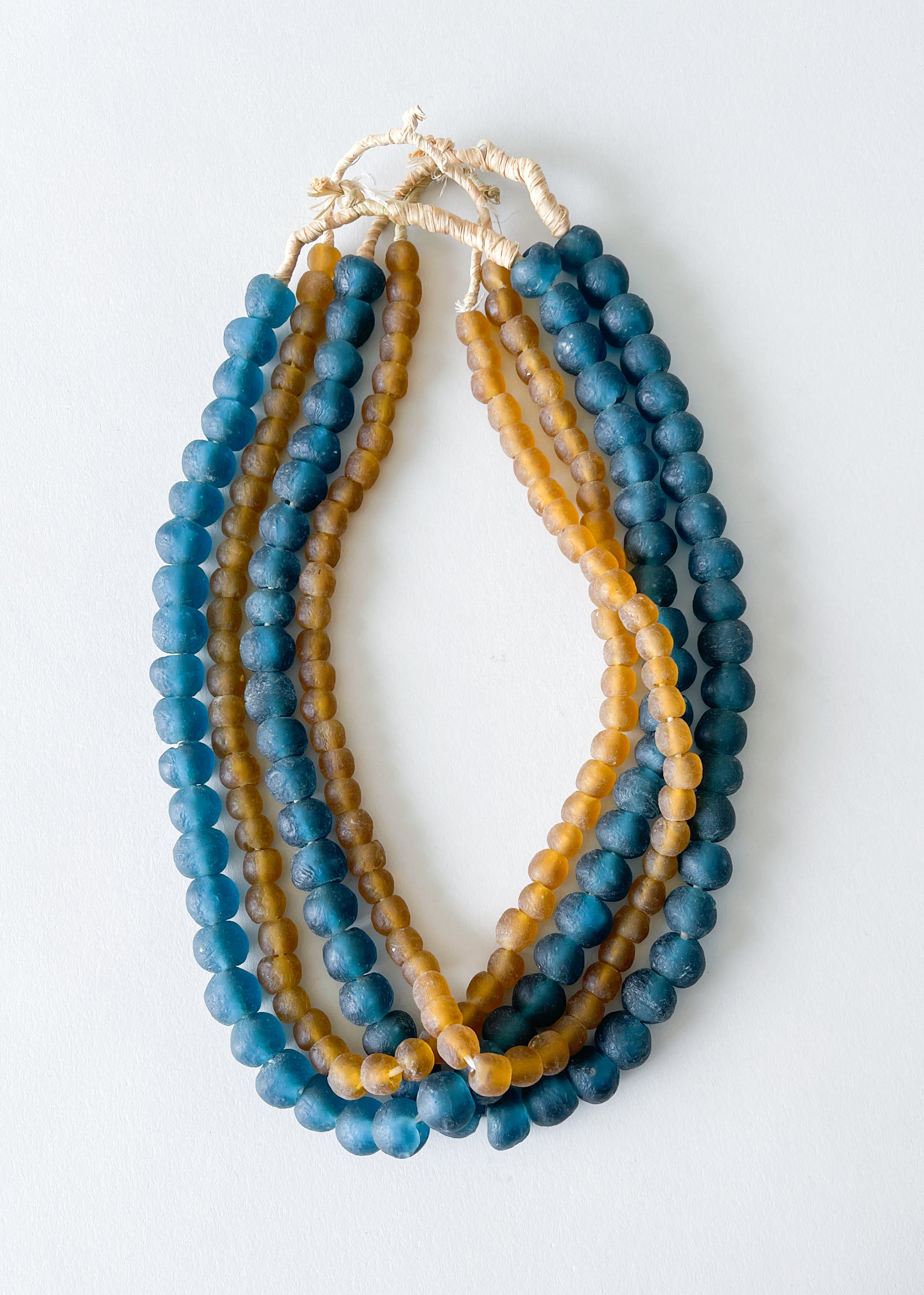 Vintage African Recycled Glass Beaded Necklace