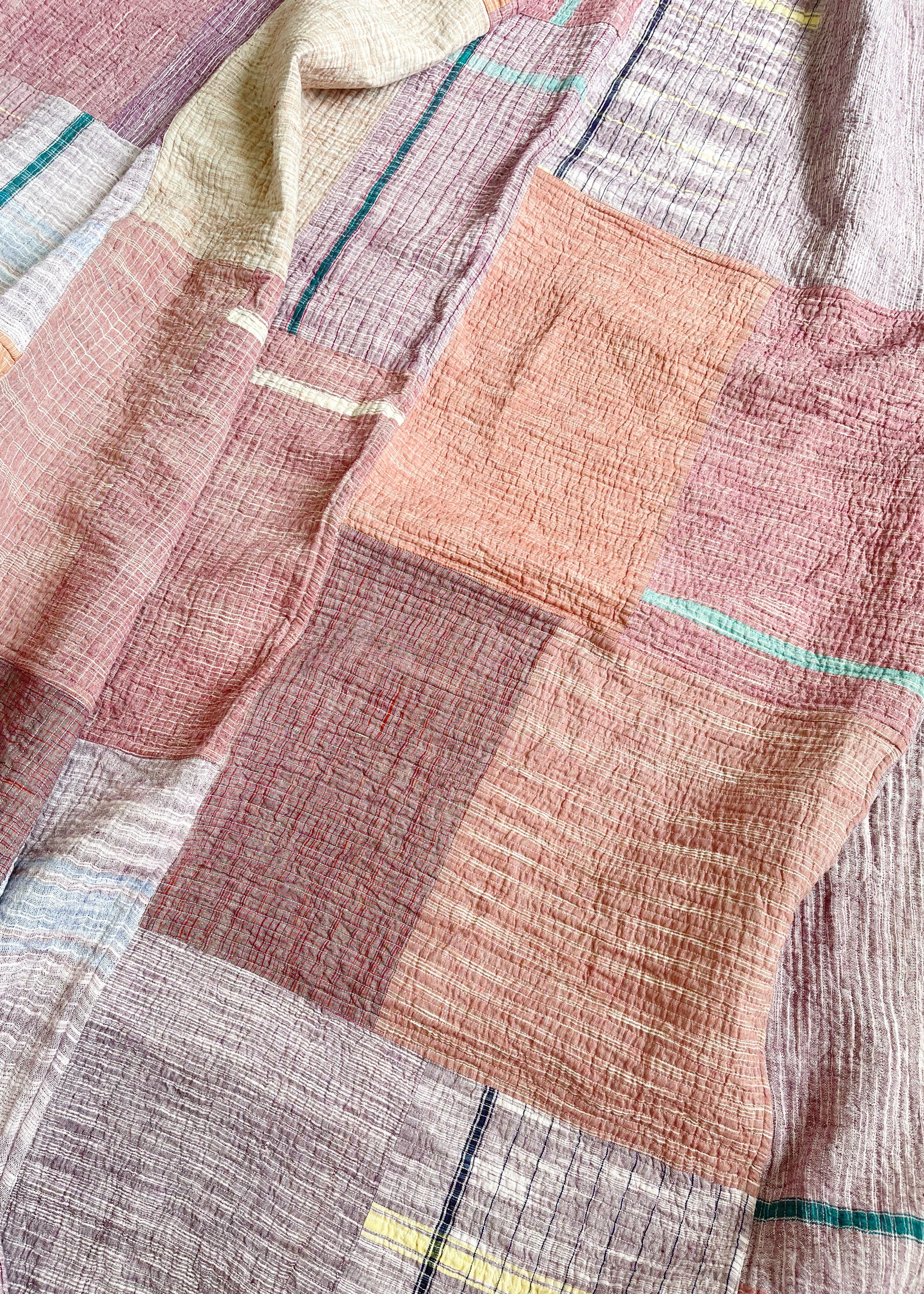 Auntie Oti Vintage Patchwork Kantha Quilt