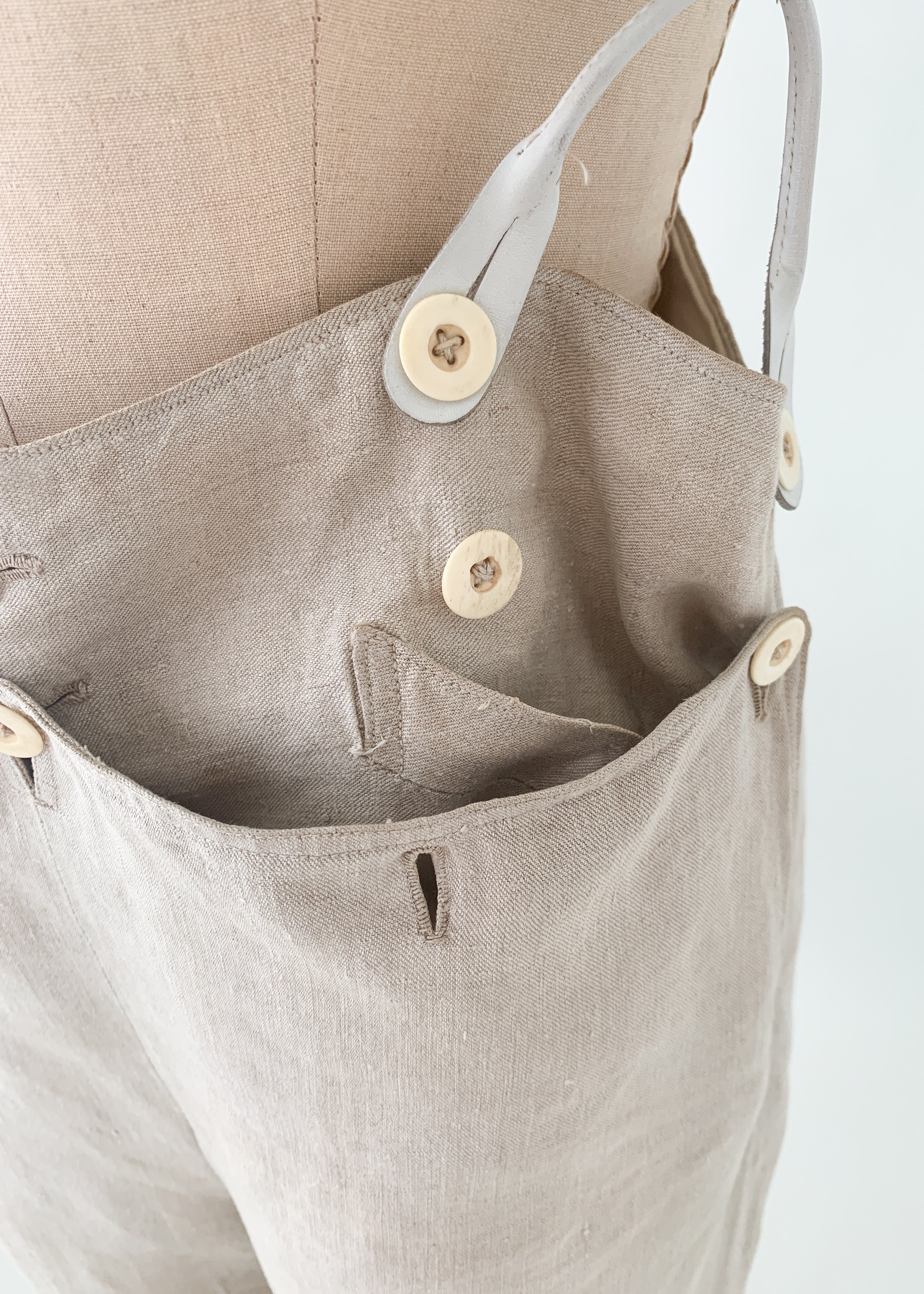 Antique 1840s Linen Menswear Pants