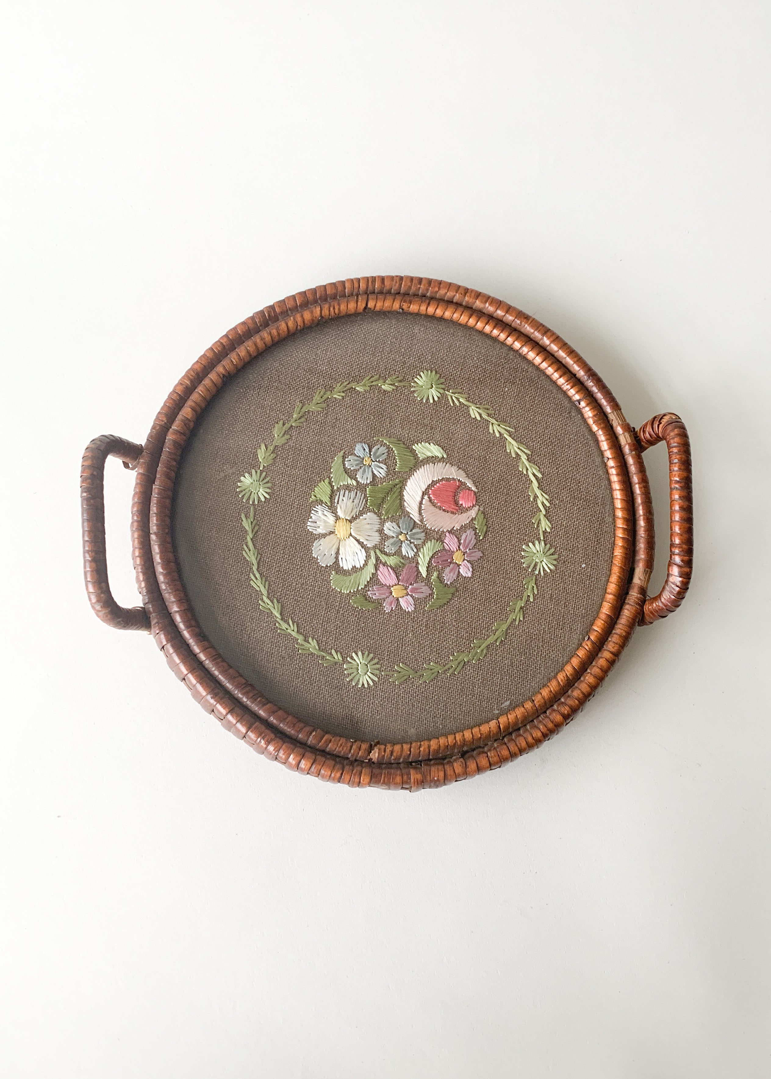Antique Edwardian Wicker Dresser Tray