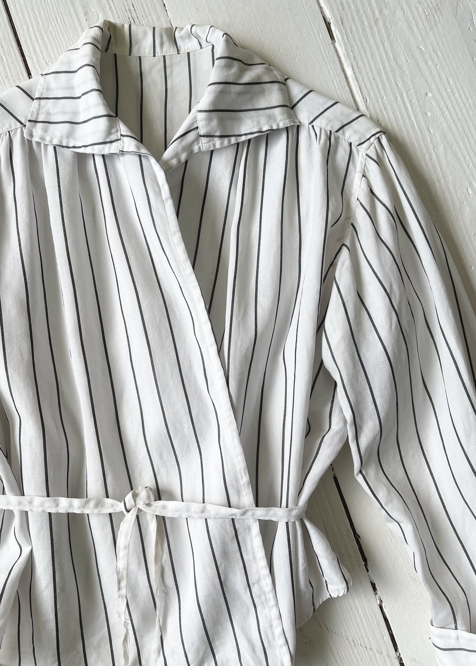 Antique Edwardian Cotton Wrap Blouse