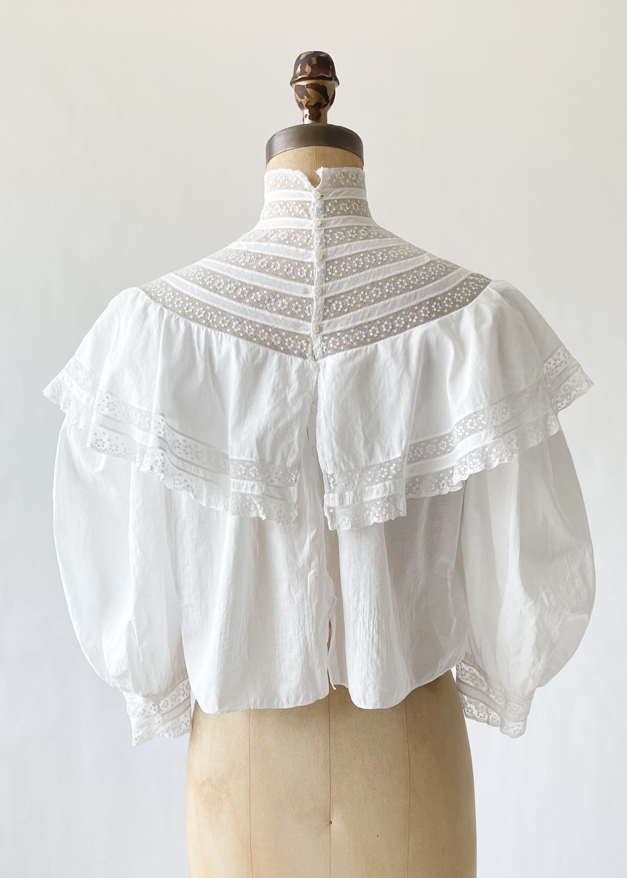 Antique Edwardian High Neck Blouse