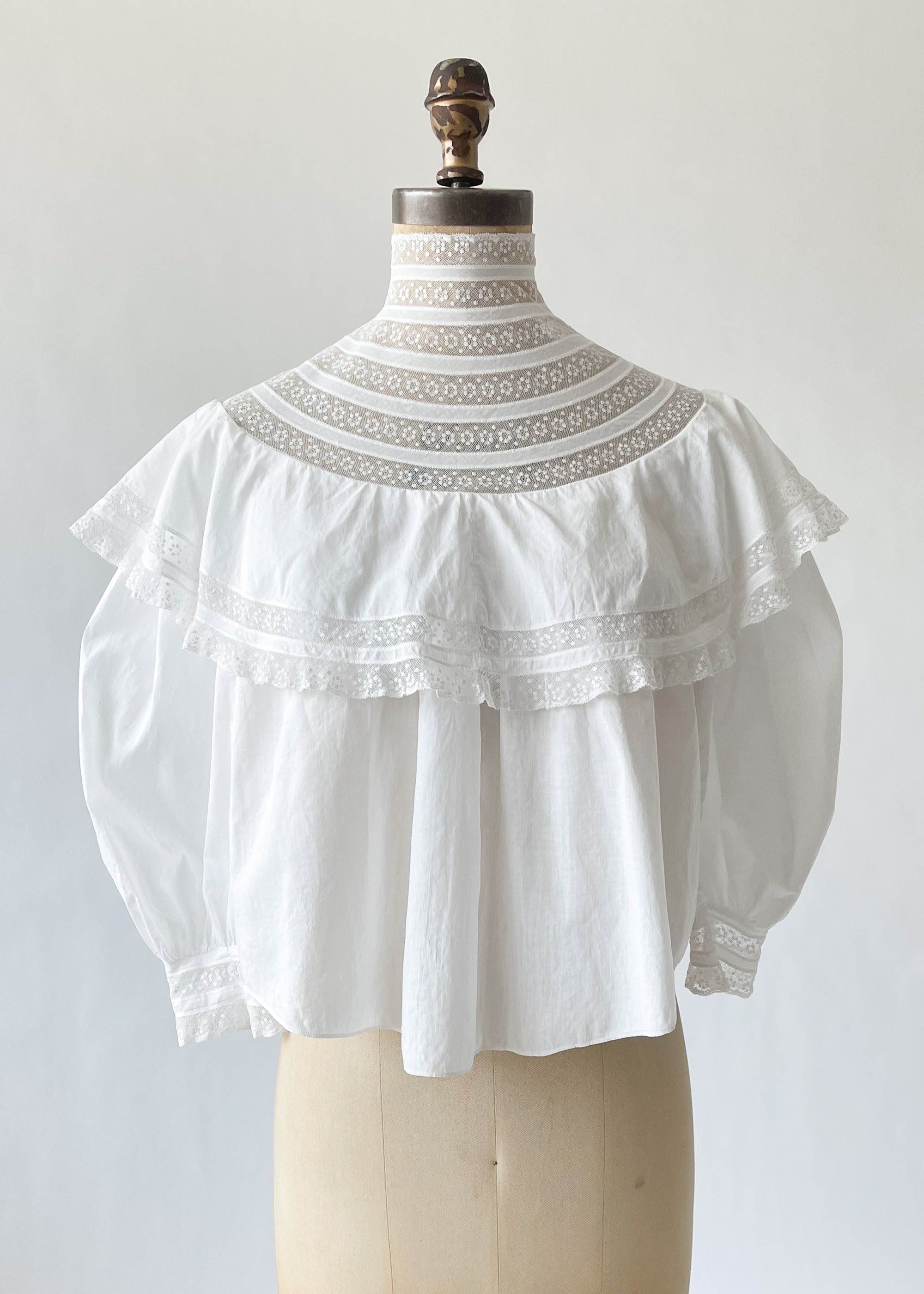 Antique Edwardian High Neck Blouse