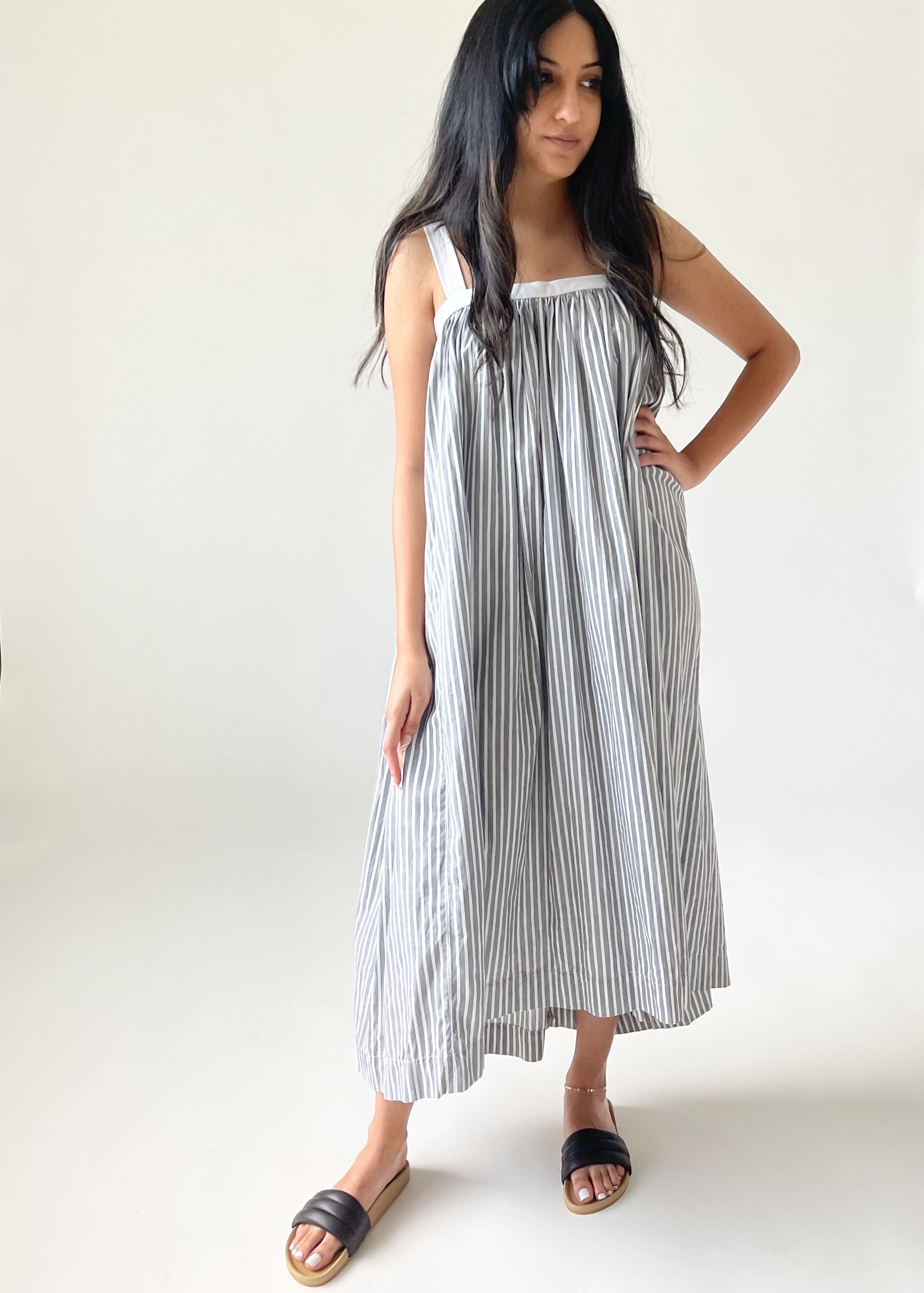 Antique Edwardian Striped Dress (Reworked)
