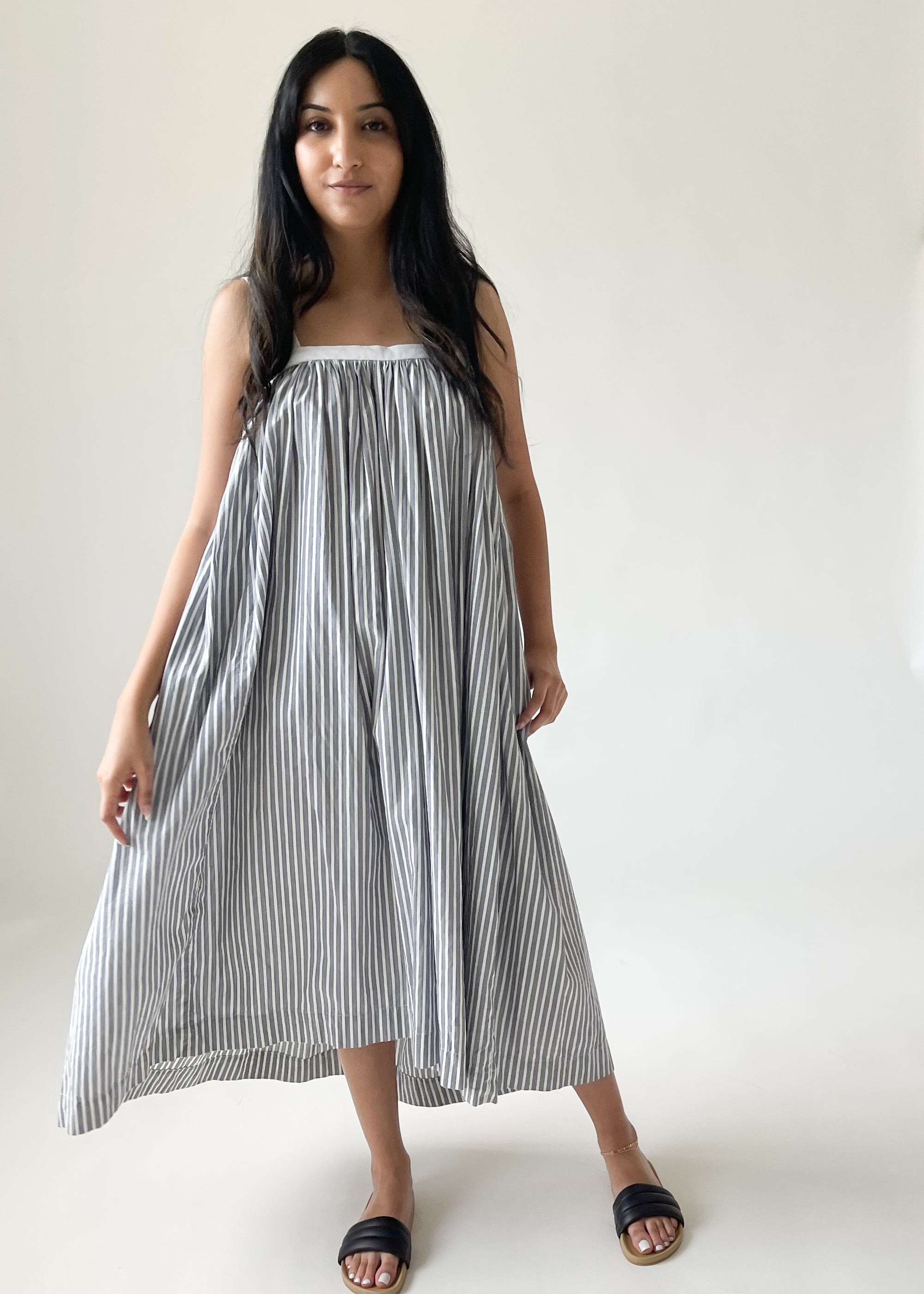 Antique Edwardian Striped Dress (Reworked)