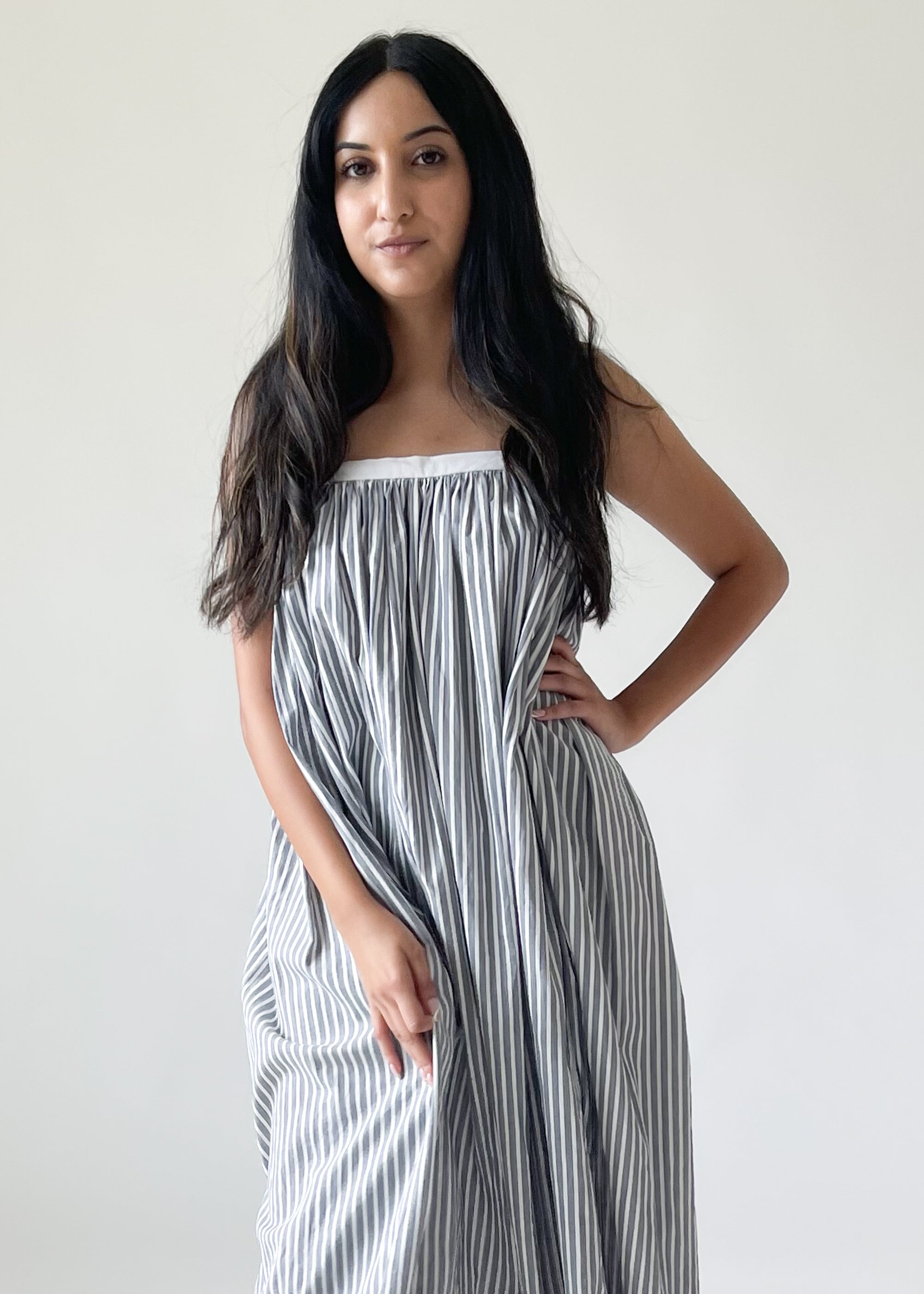 Antique Edwardian Striped Dress (Reworked)