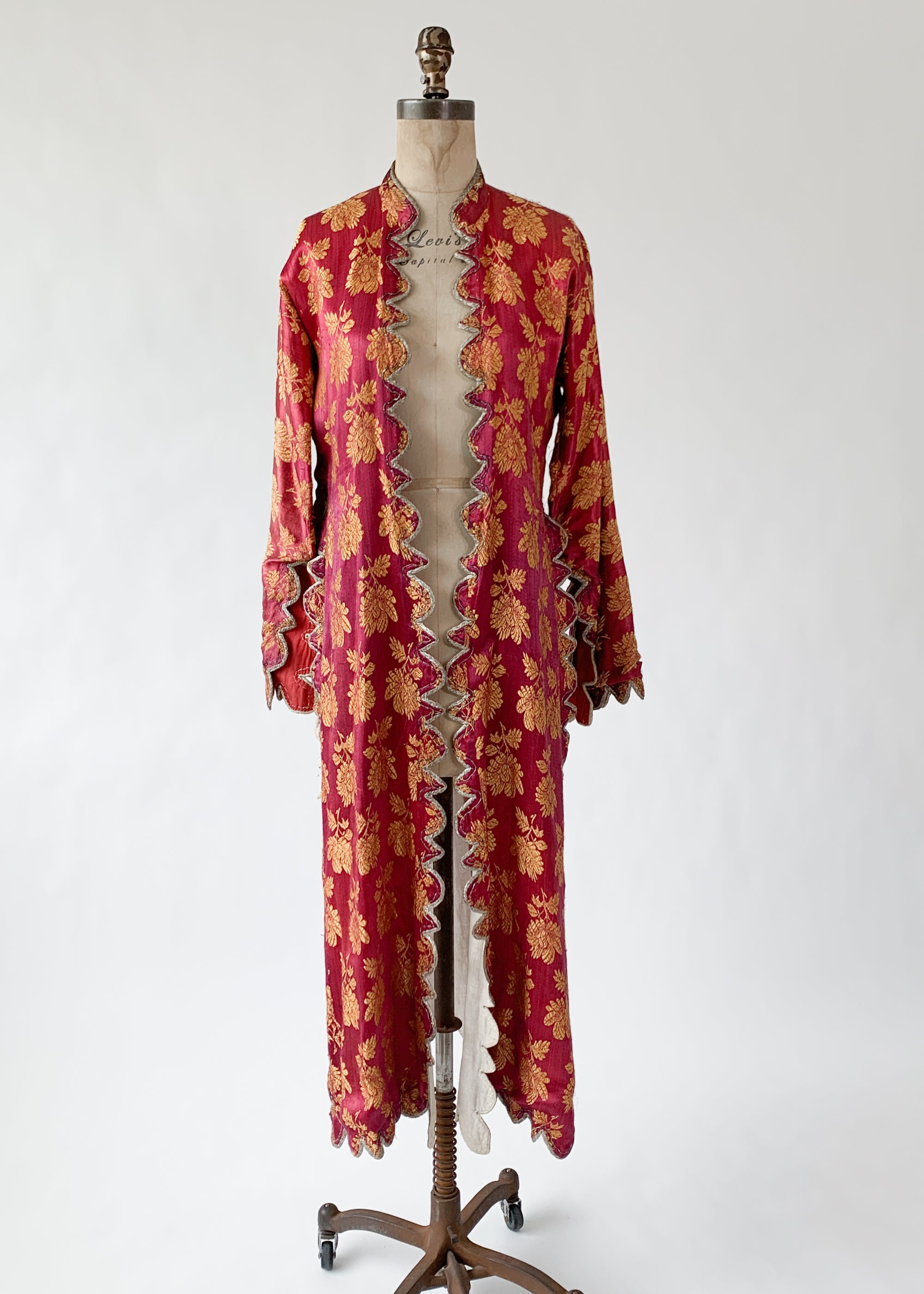Antique Turkman Silk Brocade Coat