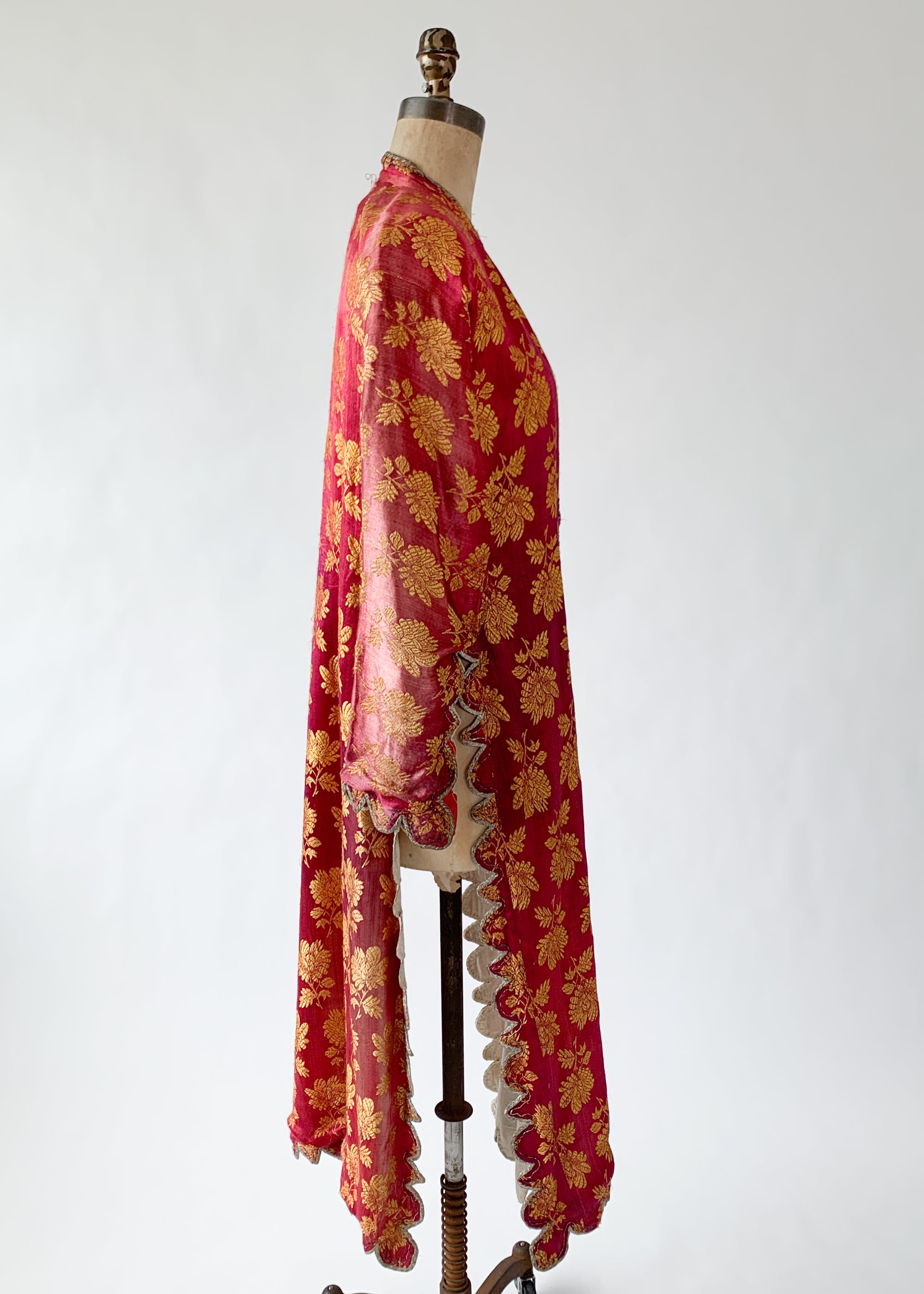 Antique Turkman Silk Brocade Coat