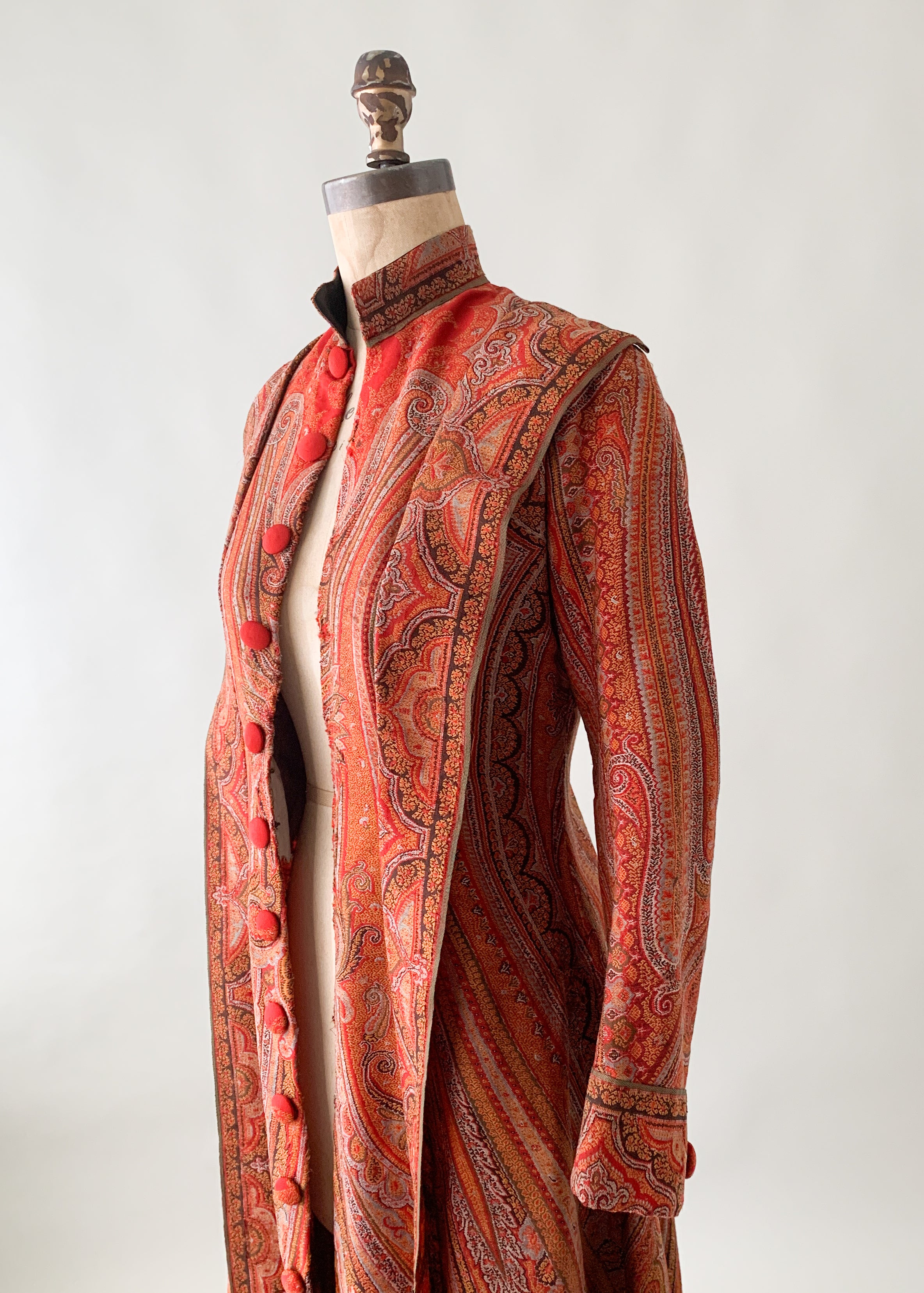 Antique Victorian Paisley Duster Coat