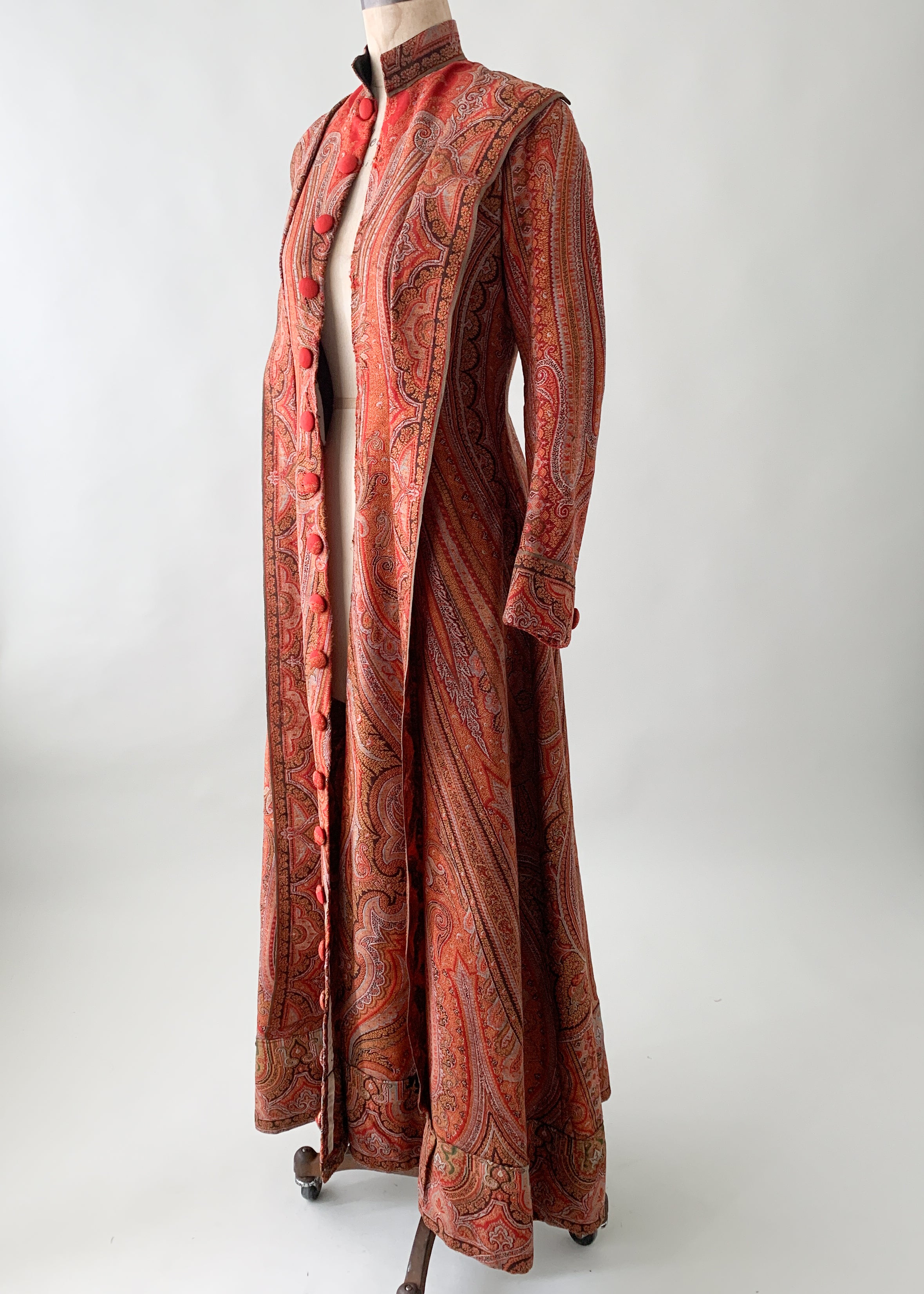 Antique Victorian Paisley Duster Coat
