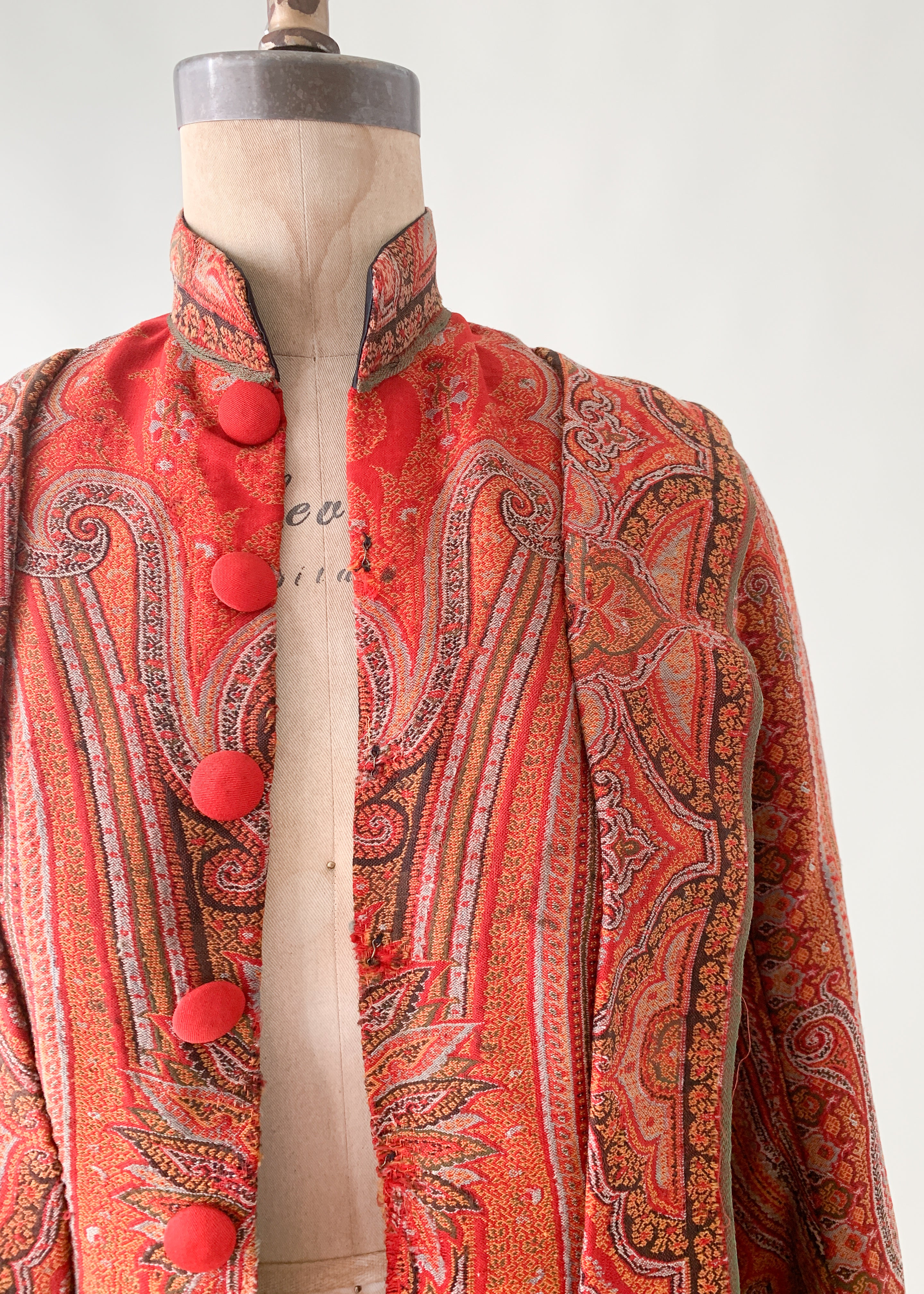 Antique Victorian Paisley Duster Coat