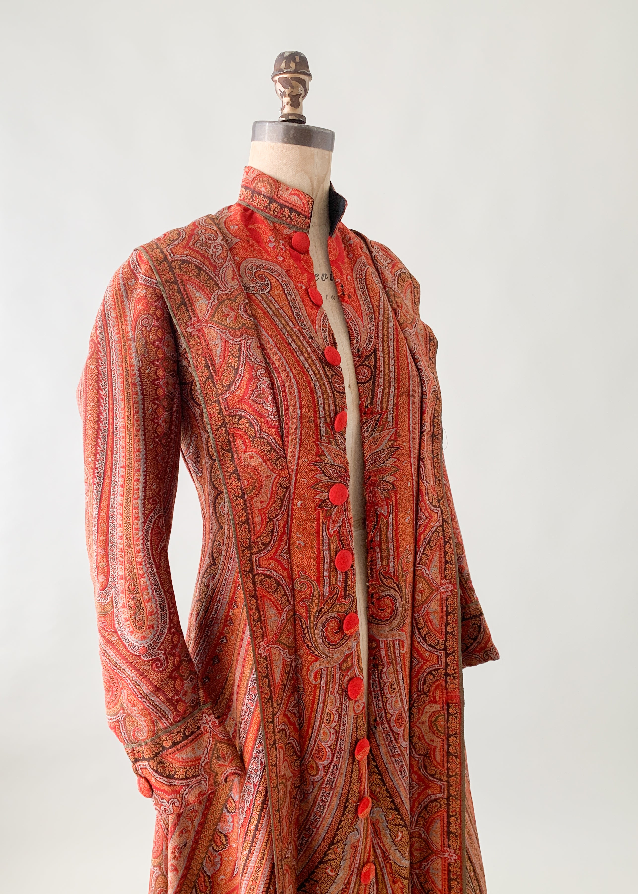 Antique Victorian Paisley Duster Coat