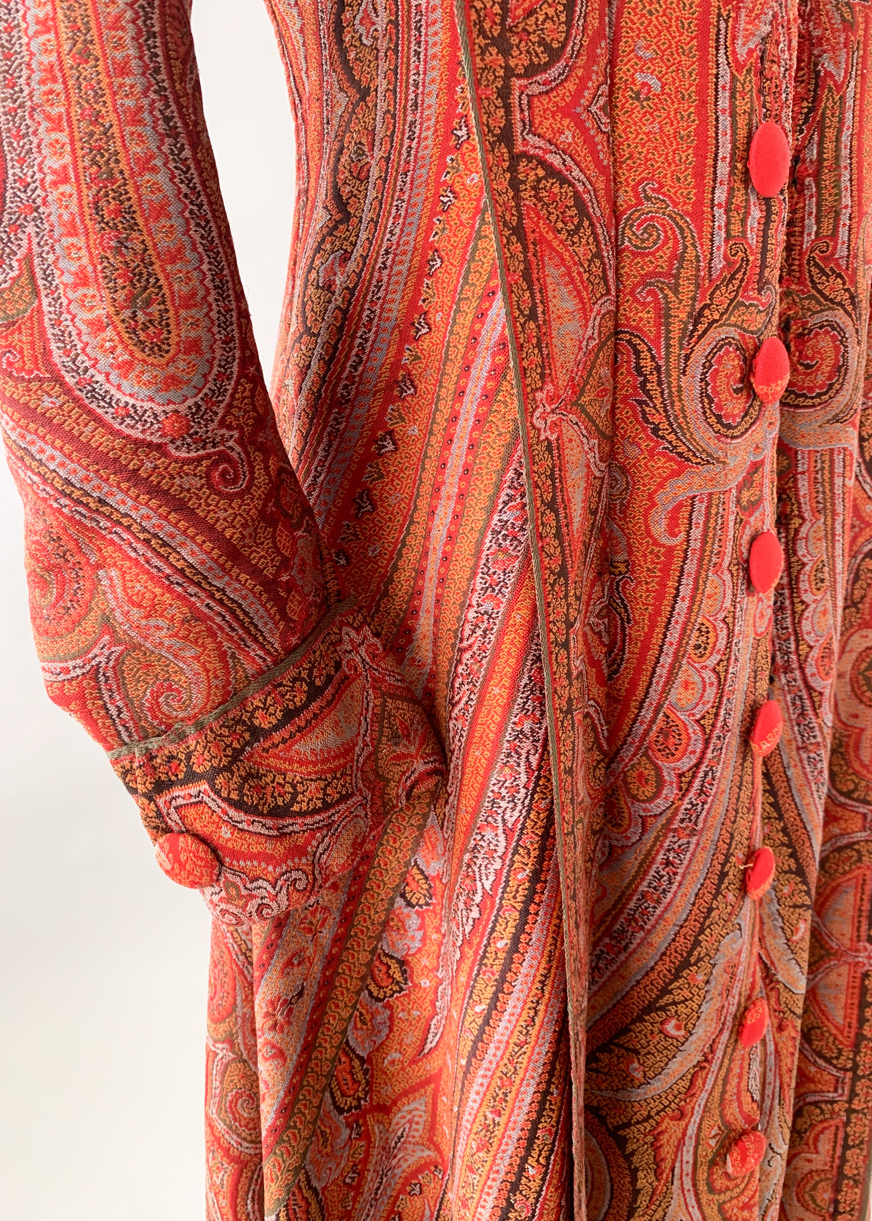 Antique Victorian Paisley Duster Coat