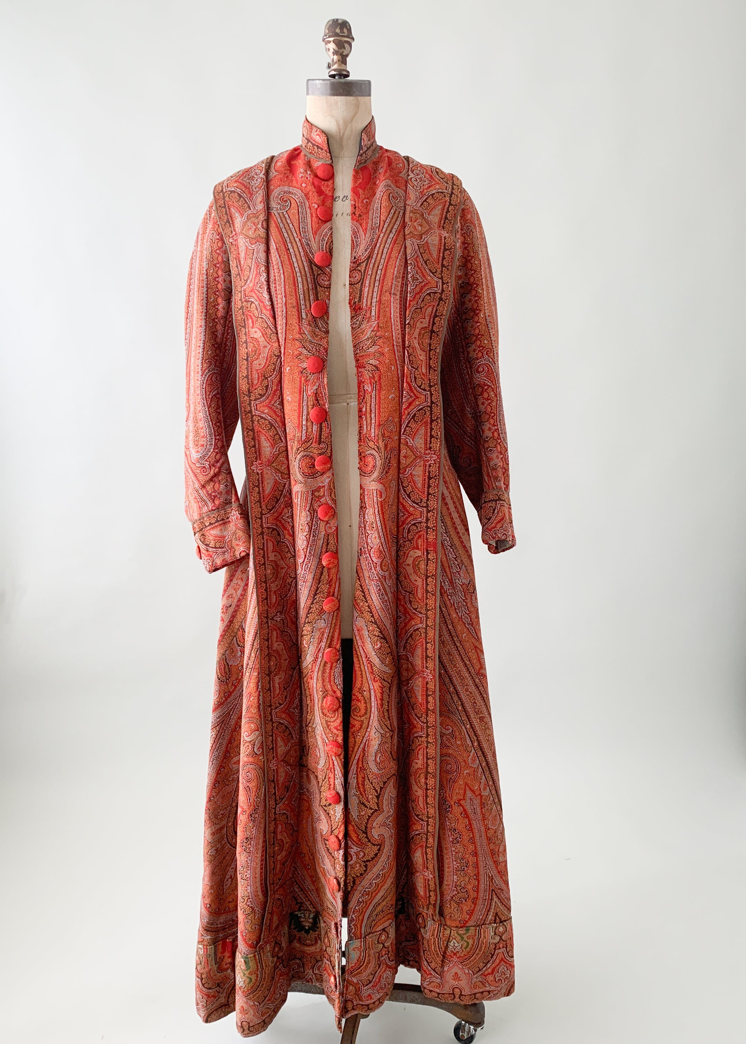 Antique Victorian Paisley Duster Coat