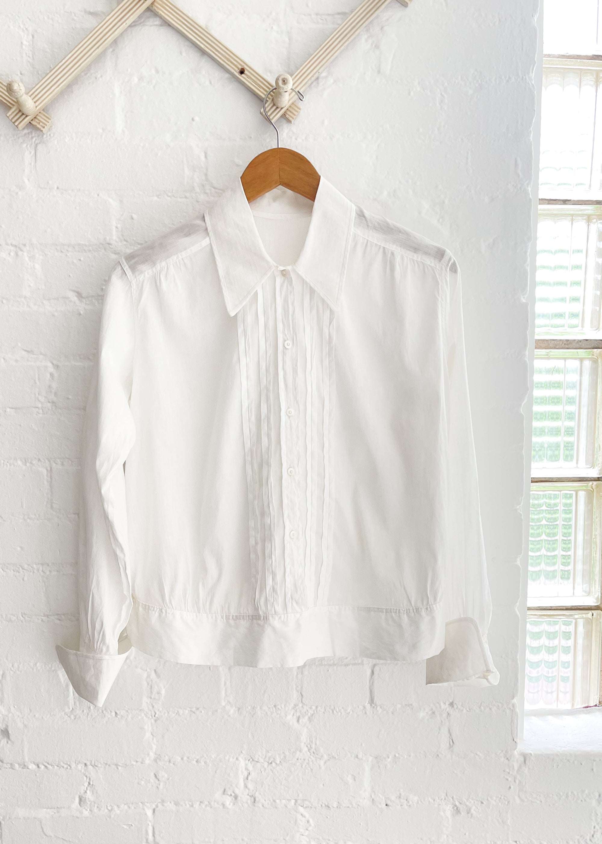Vintage 1920s Menswear Style Blouse
