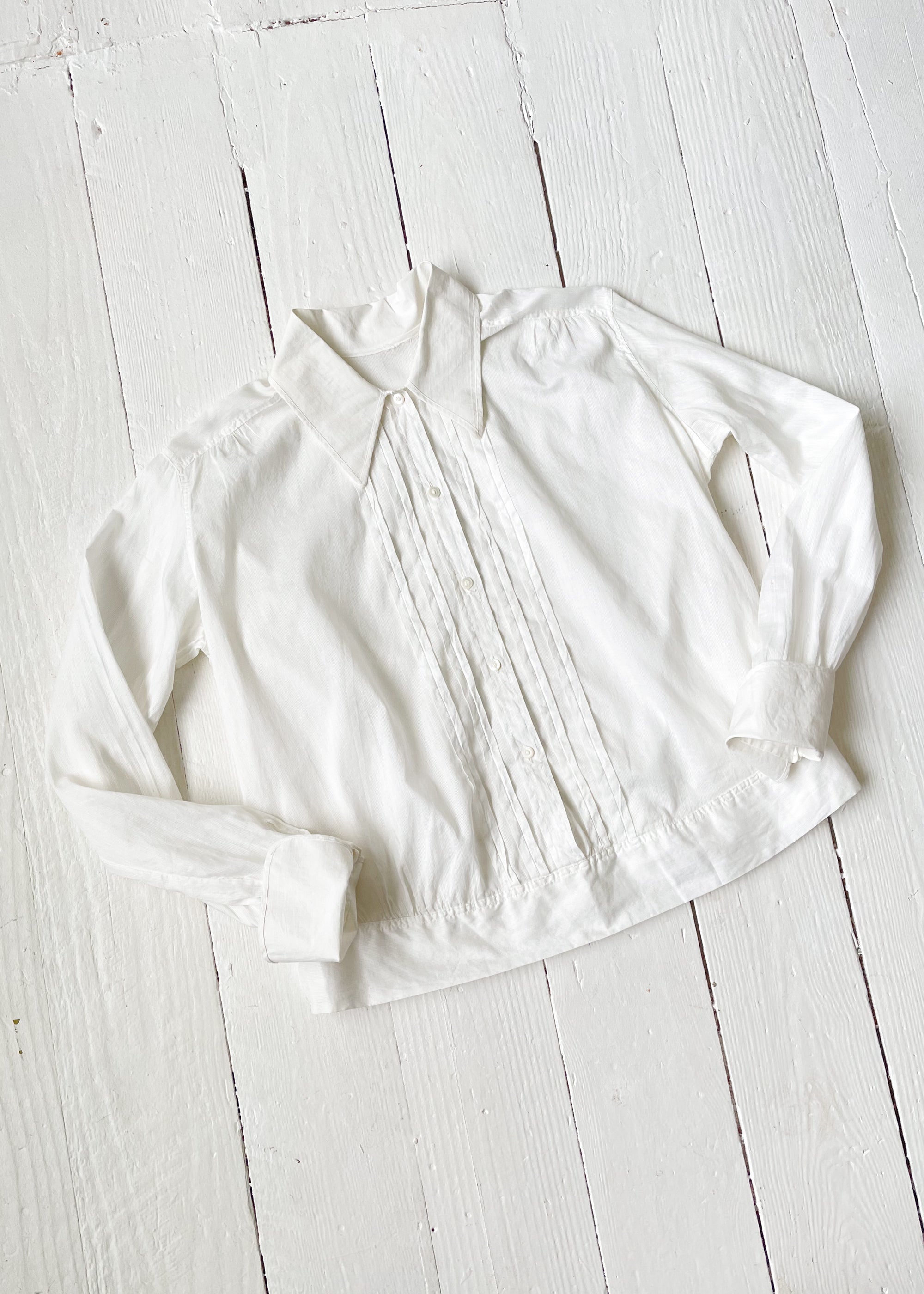 Vintage 1920s Menswear Style Blouse