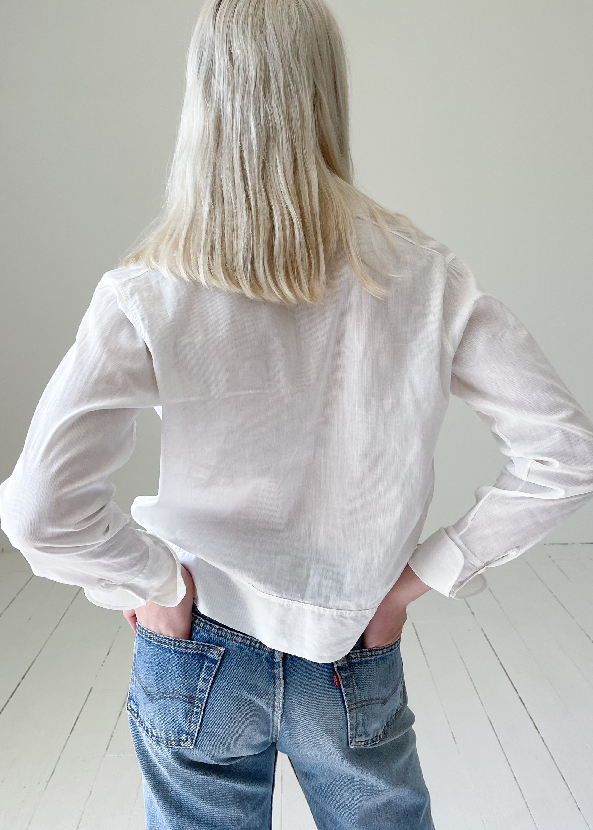 Vintage 1920s Menswear Style Blouse
