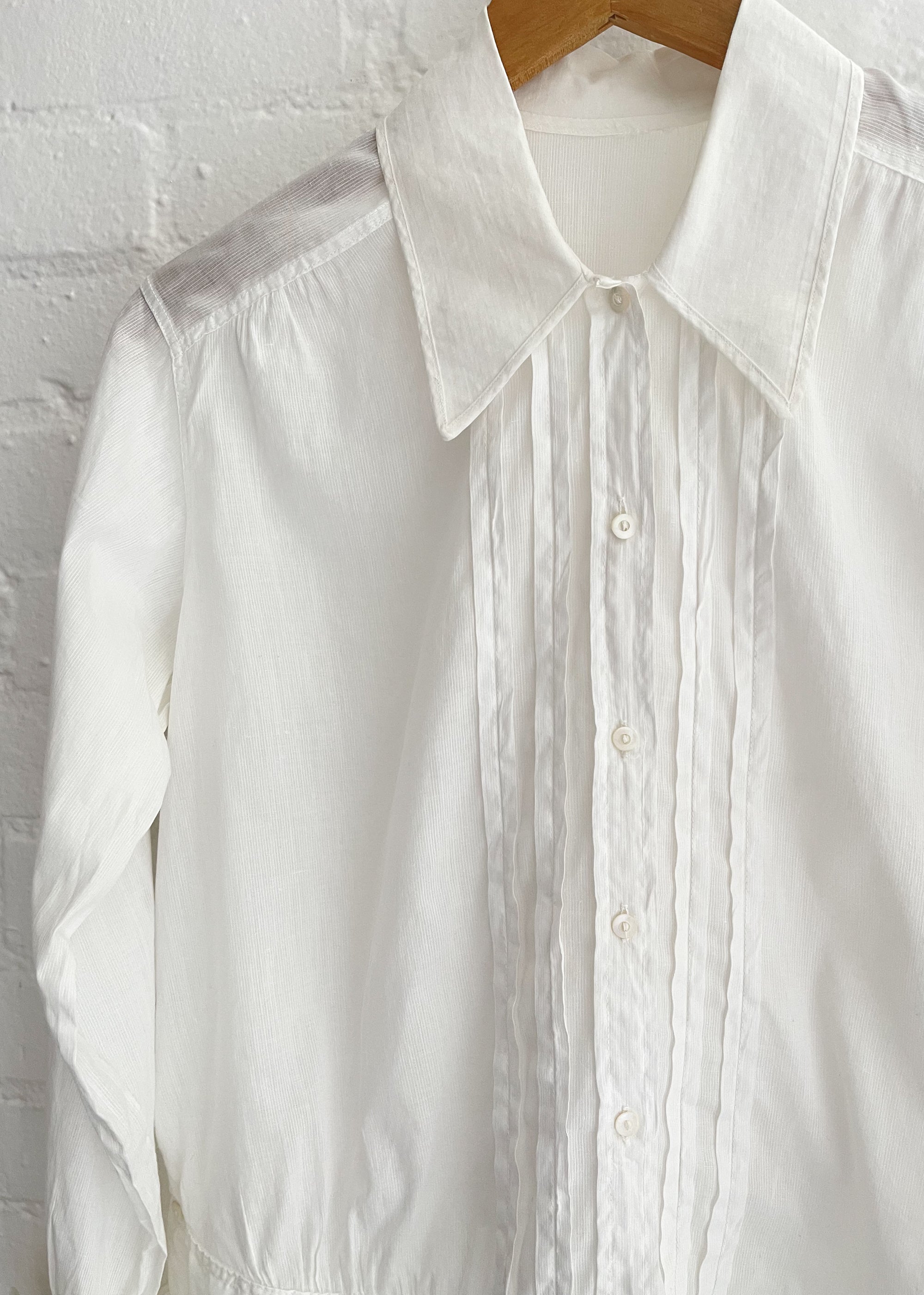Vintage 1920s Menswear Style Blouse