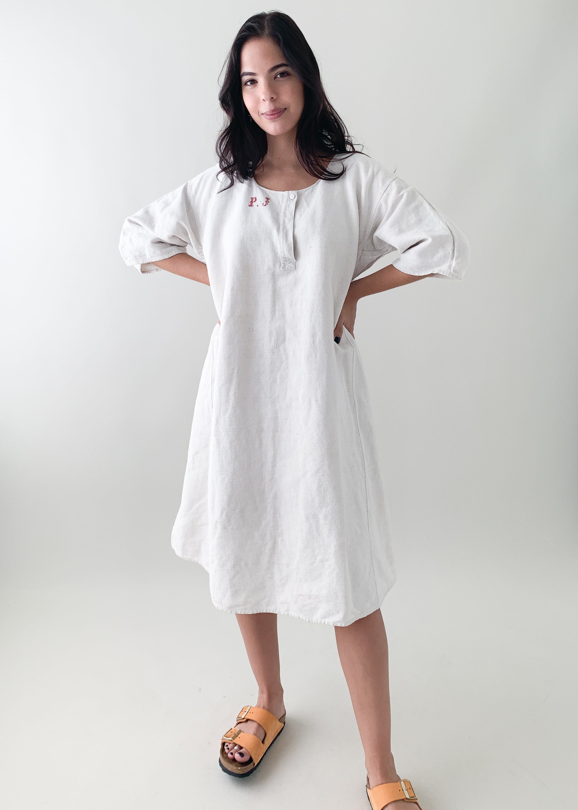 Antique French Linen Dress