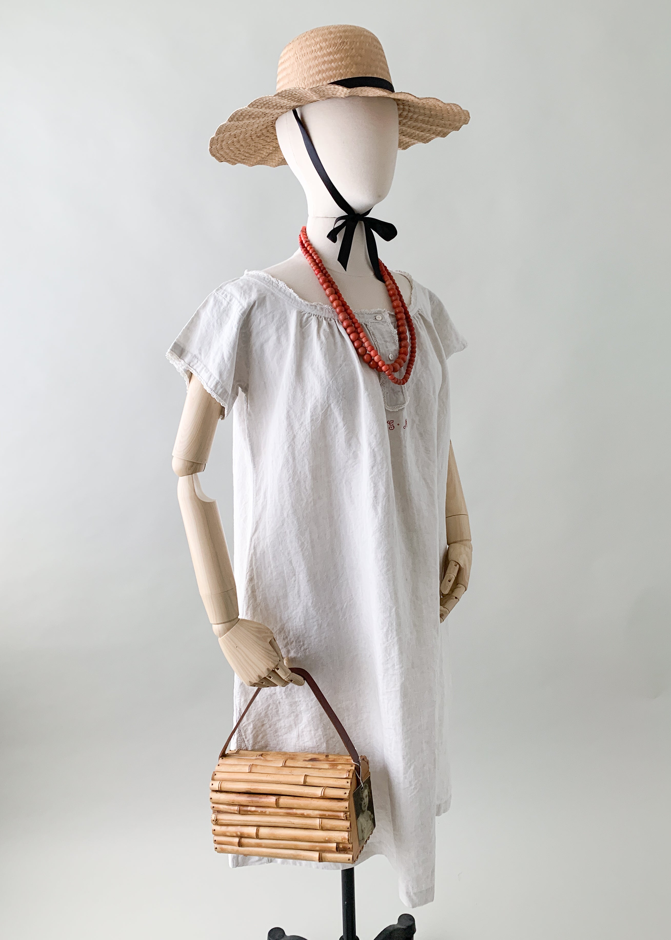 Antique Unbleached Flax Dress