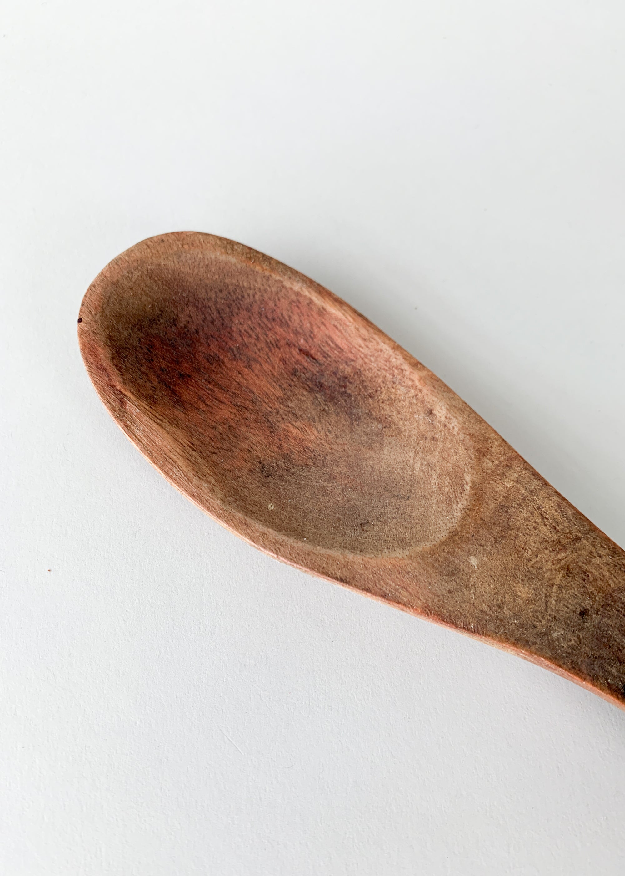 Antique Hand Carved Wood Jam Spoon