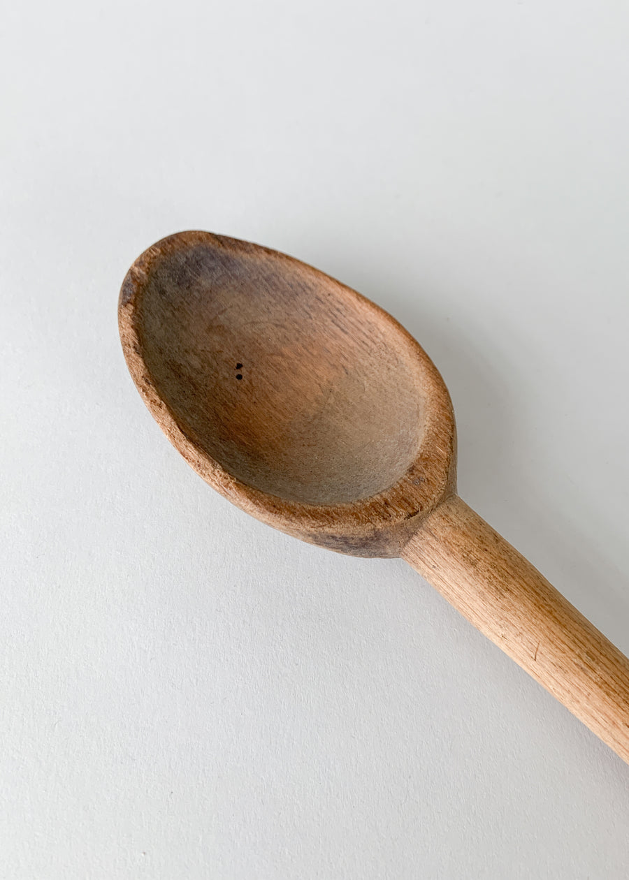 Vintage Hand Carved Wood Spoon