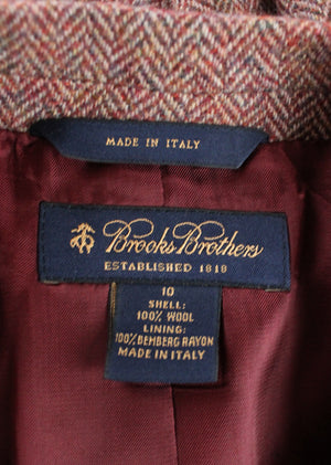 Vintage Brooks Brothers Tweed Belted-Back Blazer