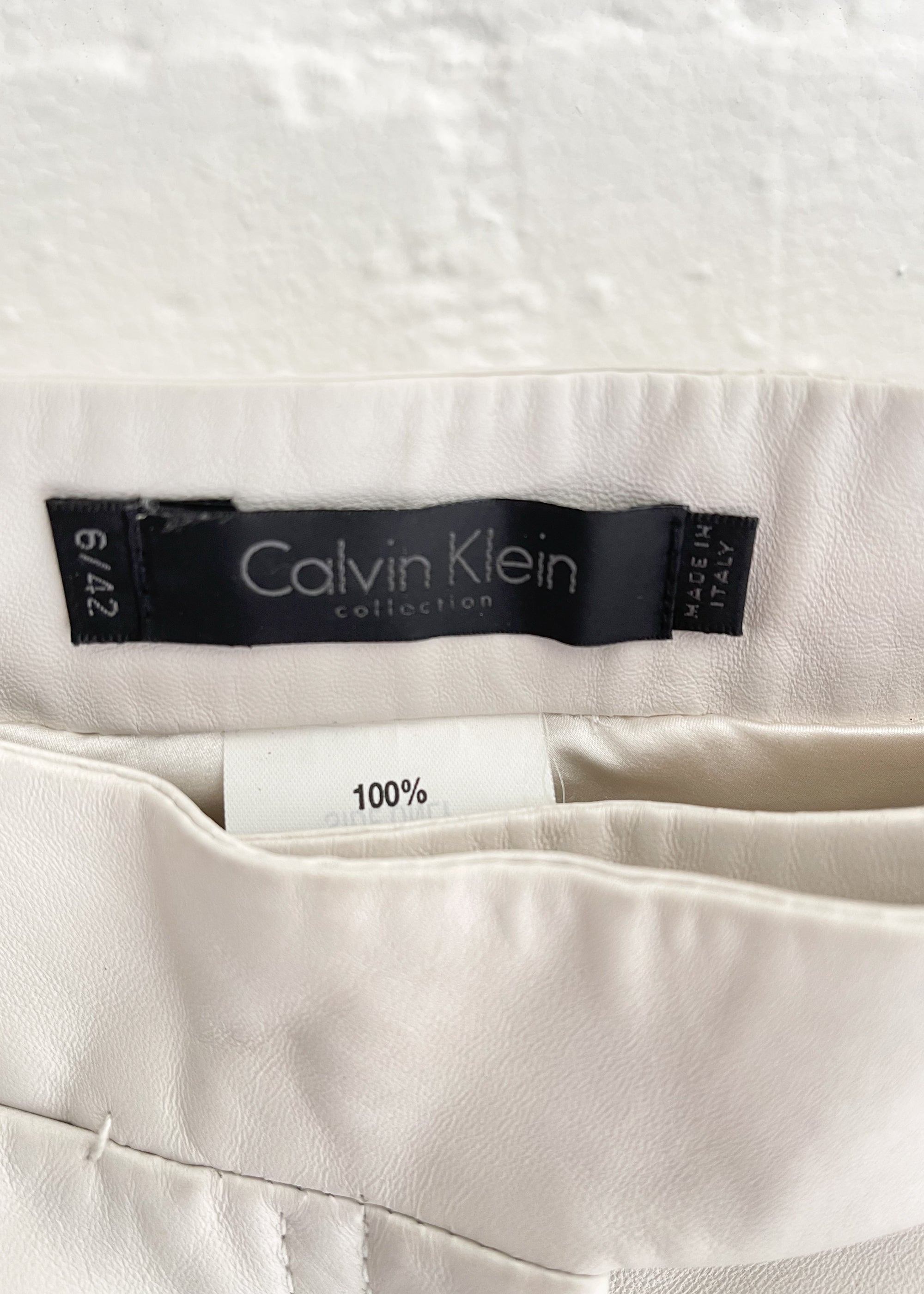 VINTAGE 90s CK CALVIN KLEIN JEANS SPELL OUT LOGO T SHIRT USA Size L White 