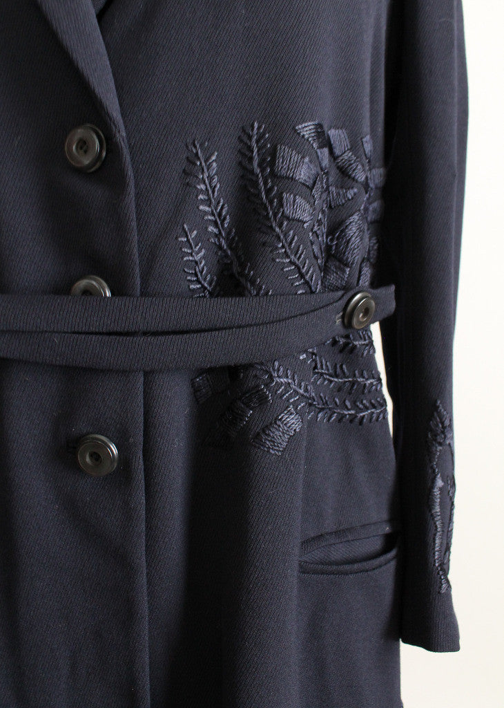 Edwardian Embroidered Wool Coat