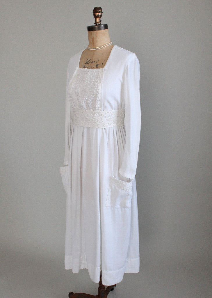 Antique Edwardian Soutache Cotton Lawn Dress