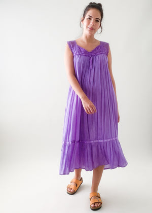 1930s Hand Dyed Cotton Dress