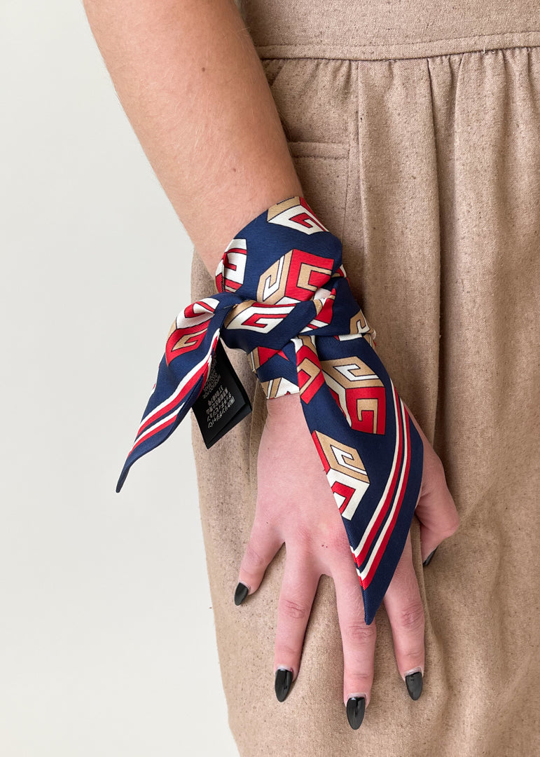Gucci Cube Print Silk Scarf