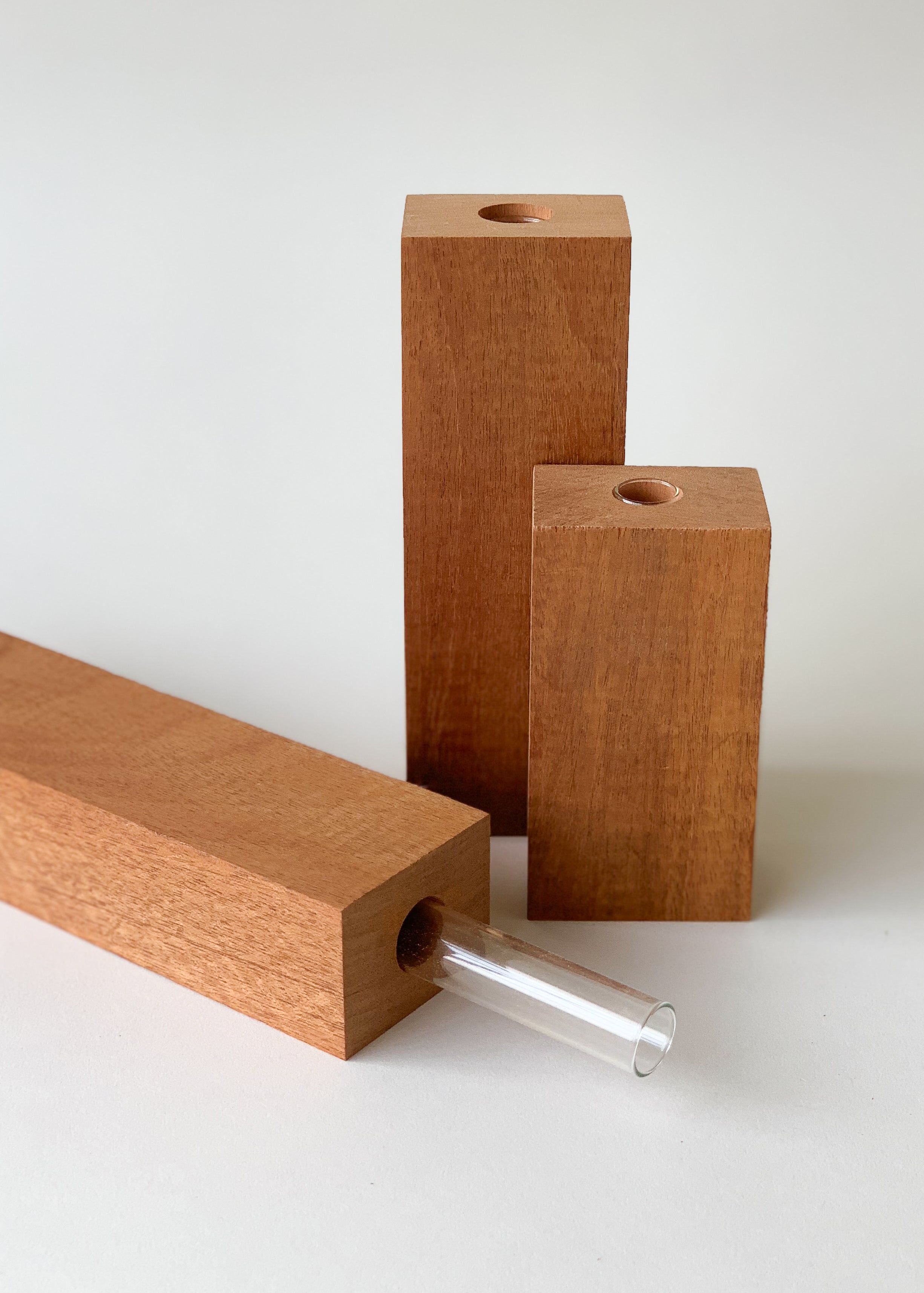 Ipe Wood Bud Vases