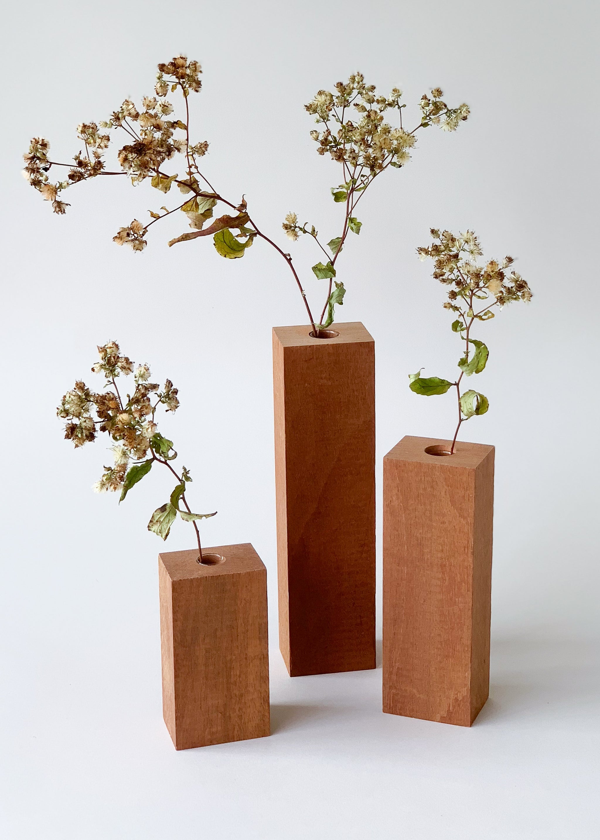 Ipe Wood Bud Vases