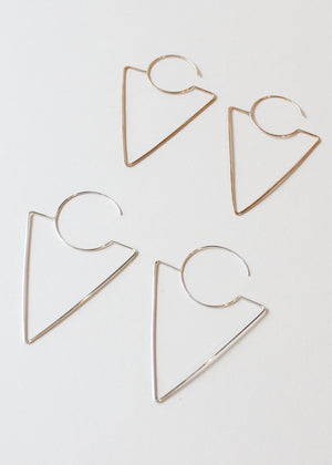 S. Tector Metals Triangle Earrings