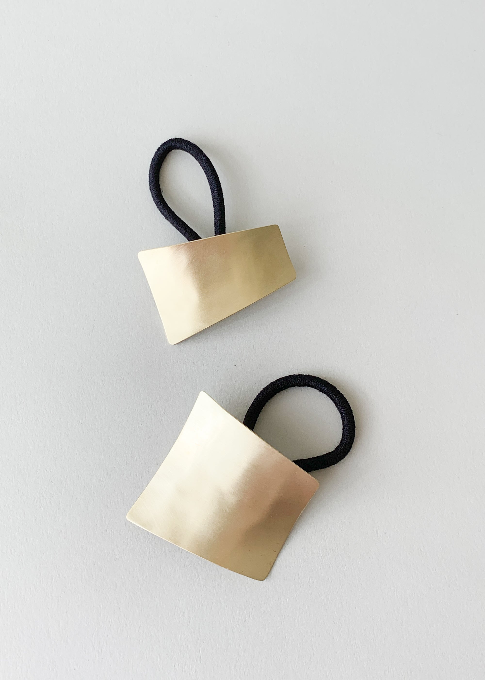 Geometric Brass Ponytail Holder