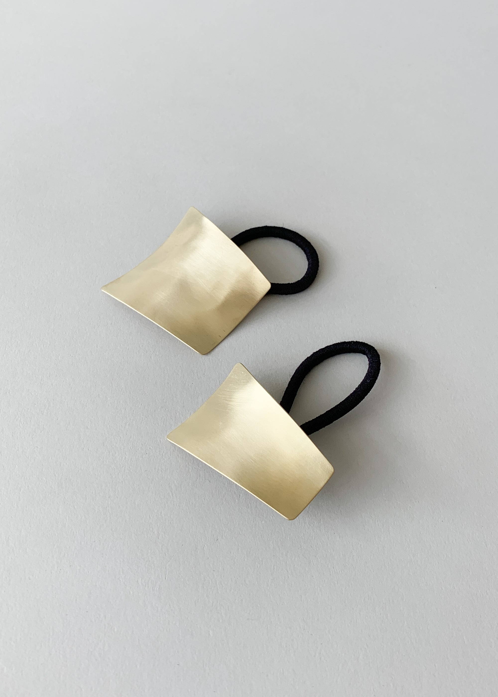 Geometric Brass Ponytail Holder