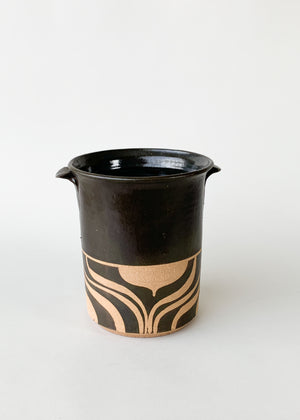 Vintage Handmade Ceramic Utensil Jar