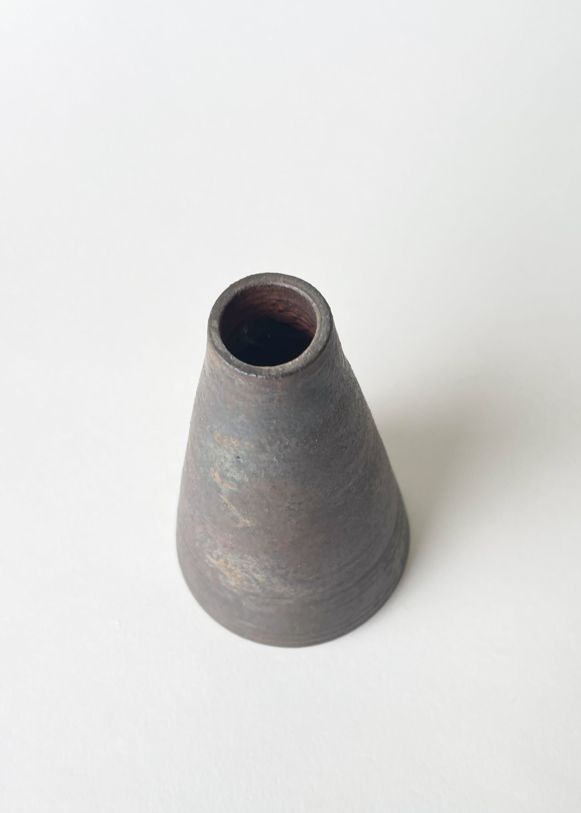 Vintage Handmade Raku Bud Base