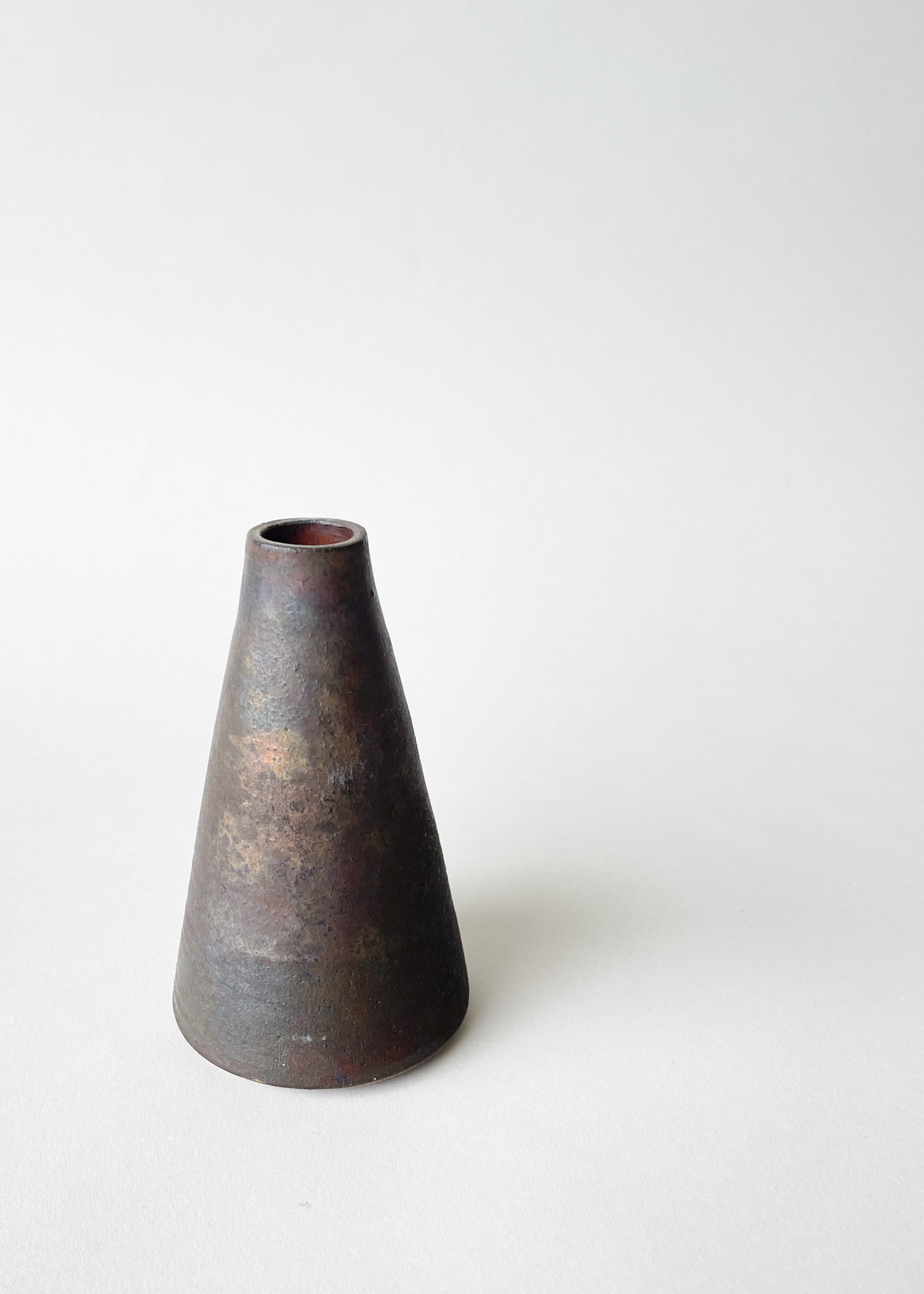 Vintage Handmade Raku Bud Base