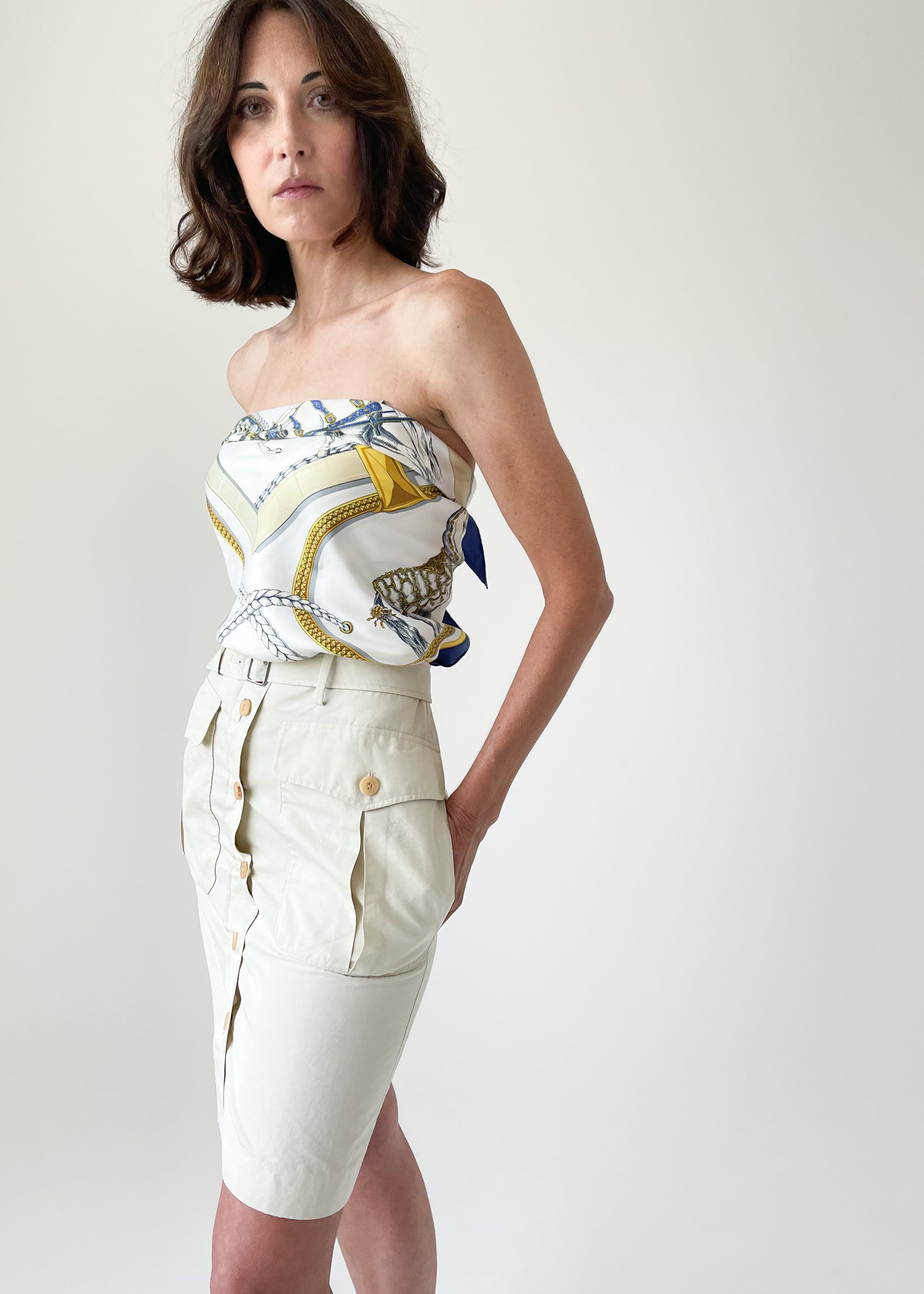 Hermès Safari Midi Skirt Spring 2005