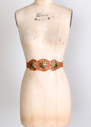 1950s leather cinch belt